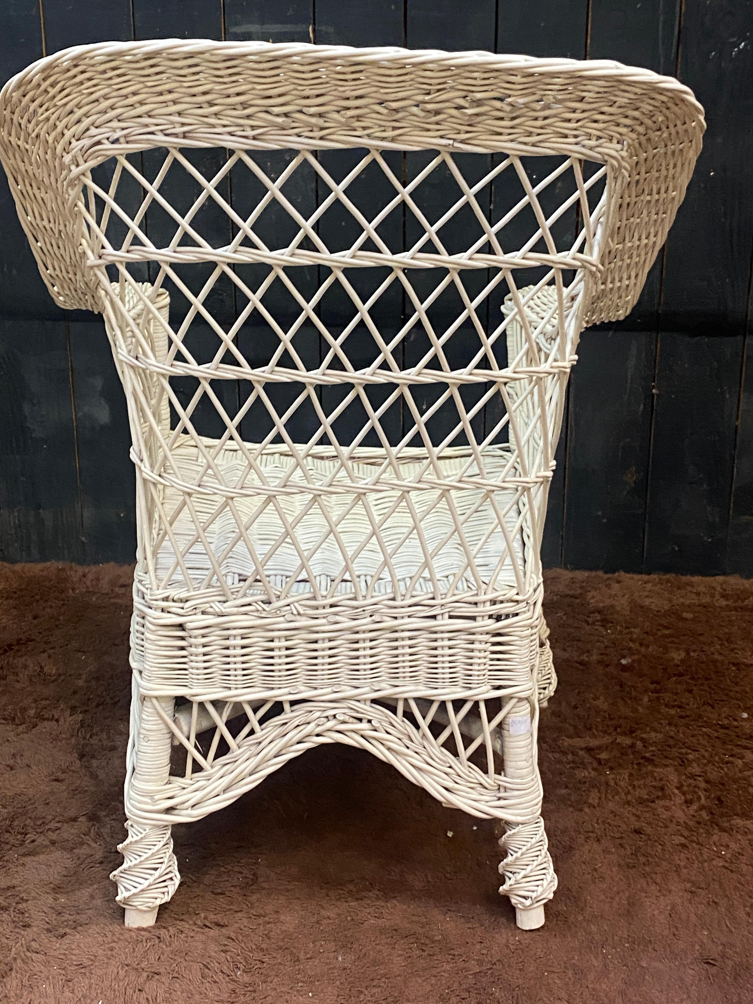 Rare ensemble de 10 fauteuils de véranda en rotin circa 1970/1980 Très bon état d'usage en vente 11