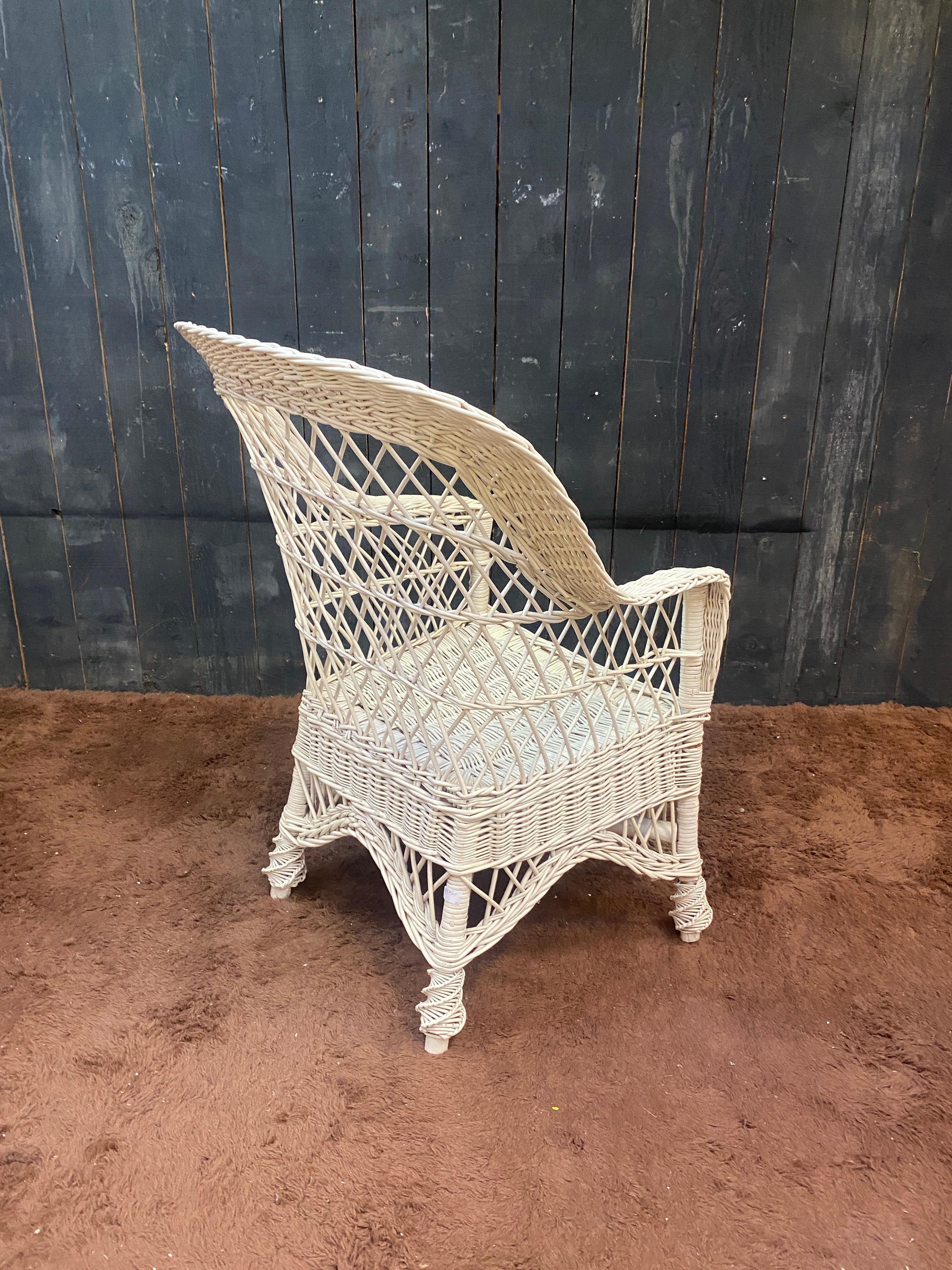 Rare ensemble de 10 fauteuils de véranda en rotin circa 1970/1980 Très bon état d'usage en vente 12