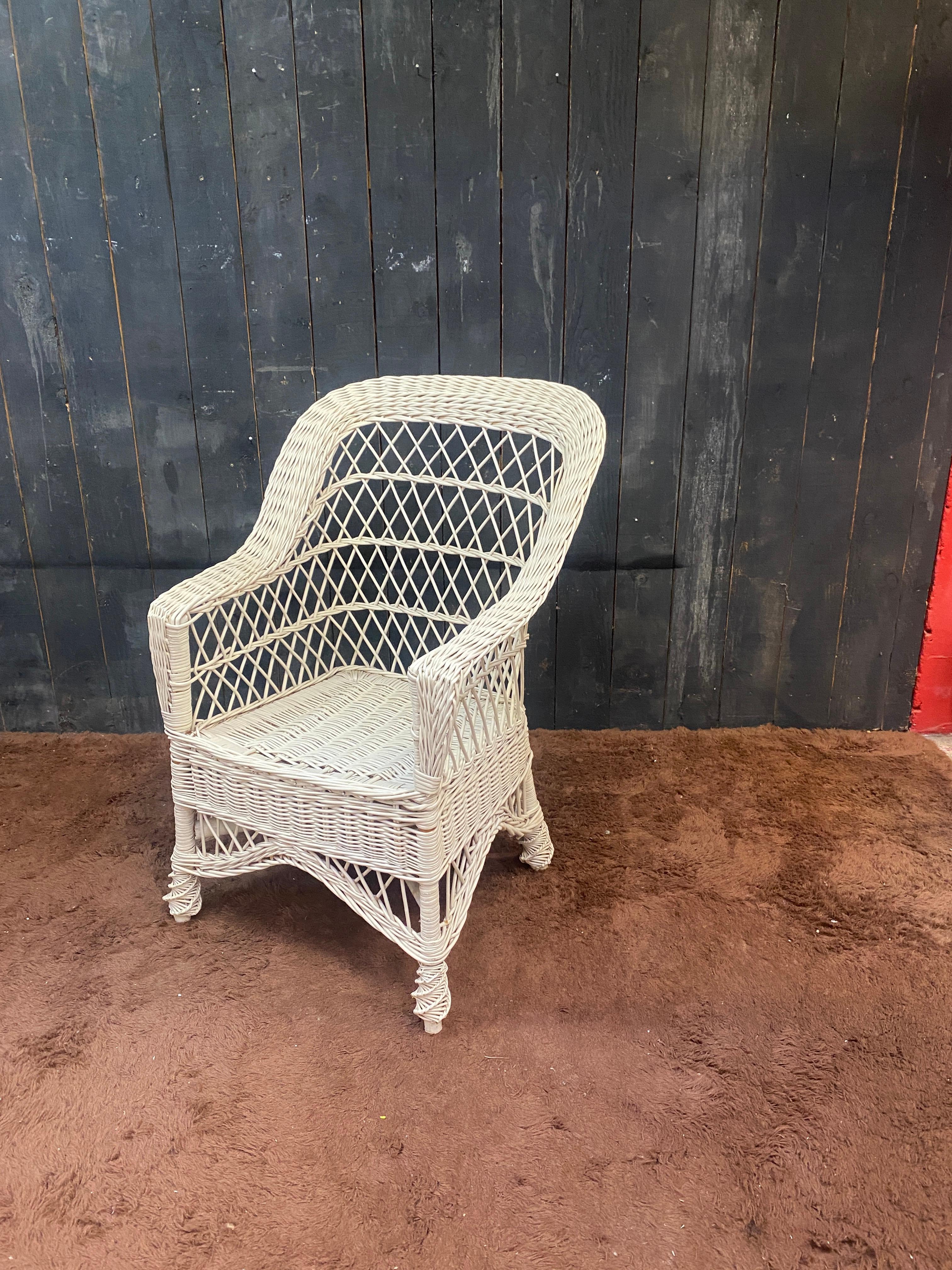 Rare ensemble de 10 fauteuils de véranda en rotin circa 1970/1980 Très bon état d'usage Bon état - En vente à Saint-Ouen, FR