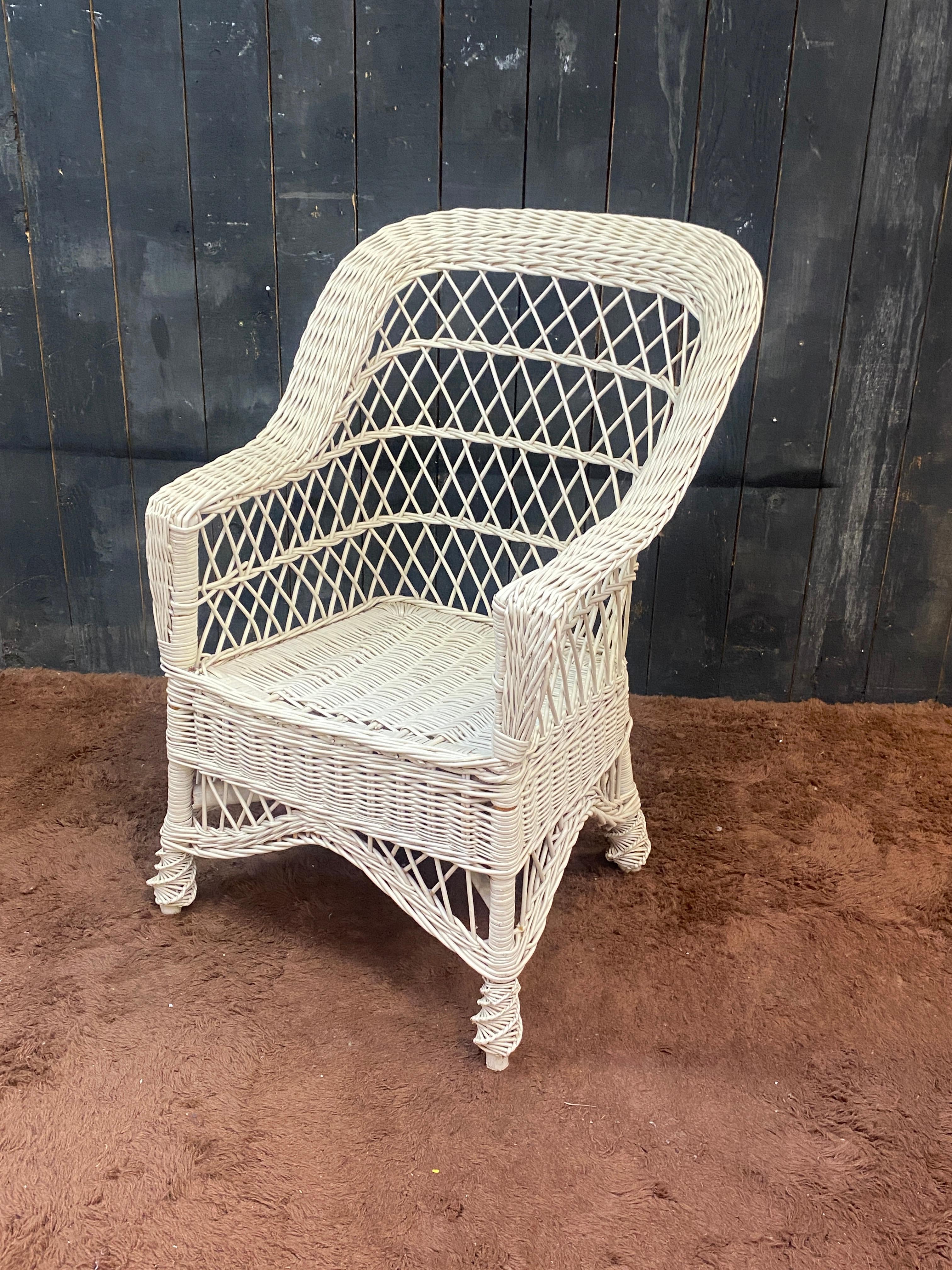 Fin du 20e siècle Rare ensemble de 10 fauteuils de véranda en rotin circa 1970/1980 Très bon état d'usage en vente