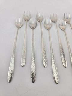 Rare Set of 12 Sterling Silver Tiffany & Co Olive Forks