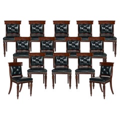 Antique Rare Set of 14 William IV Period Dining Chairs with Great Provenance
