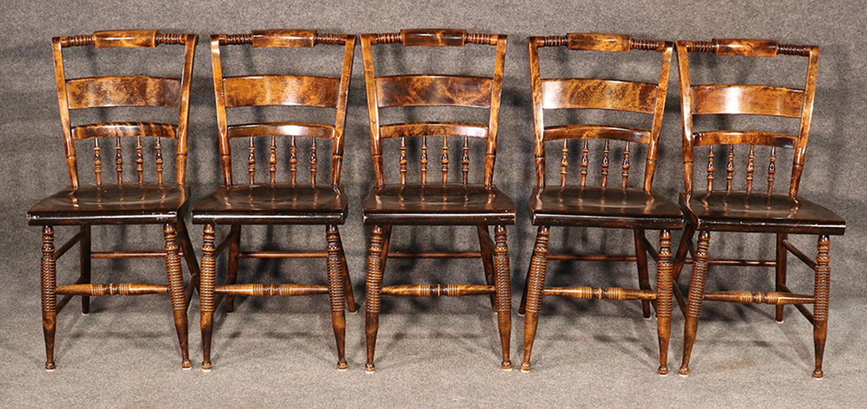 American Rare Set of 16 Nichols & Stone Rock Maple Dining Conference Chairs