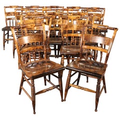 Used Rare Set of 16 Nichols & Stone Rock Maple Dining Conference Chairs