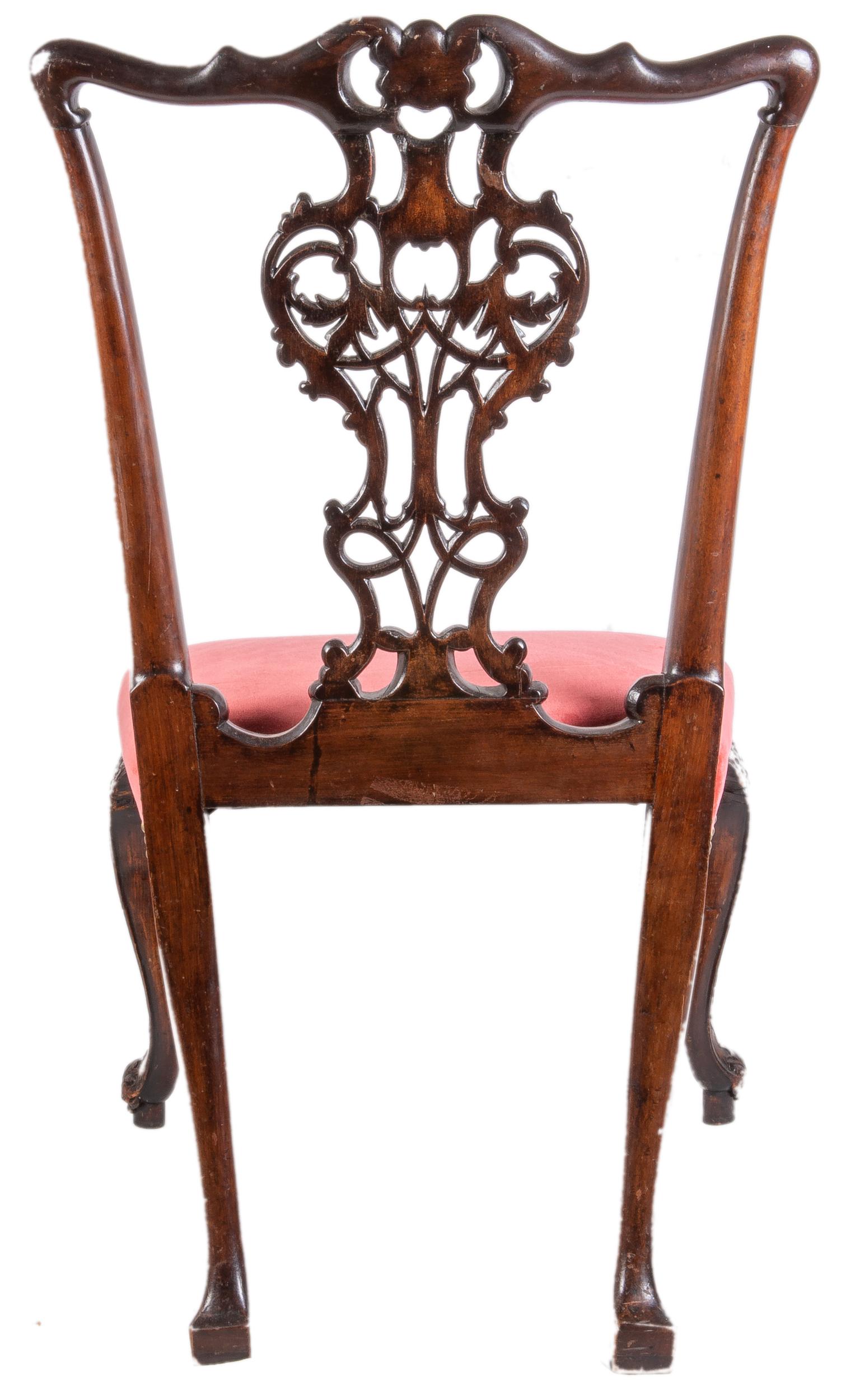 Rare Set of 18 Mahogany Chippendale Style Dining Chairs, circa 1840 In Good Condition In Brighton, Sussex