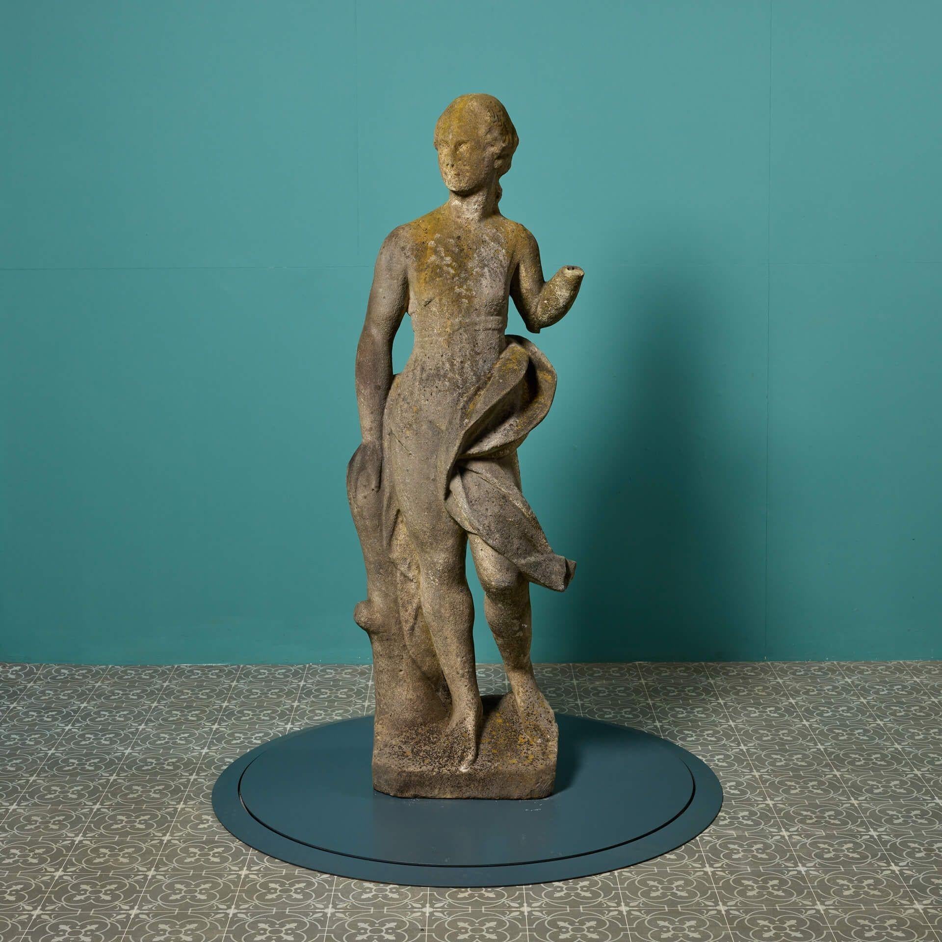 Rare ensemble de statues en marbre sculpté Four Seasons du XVIIIe siècle en vente 9