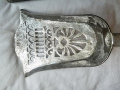 Rare Set of 18th Century Georgian Fishtail Steel Fire Irons