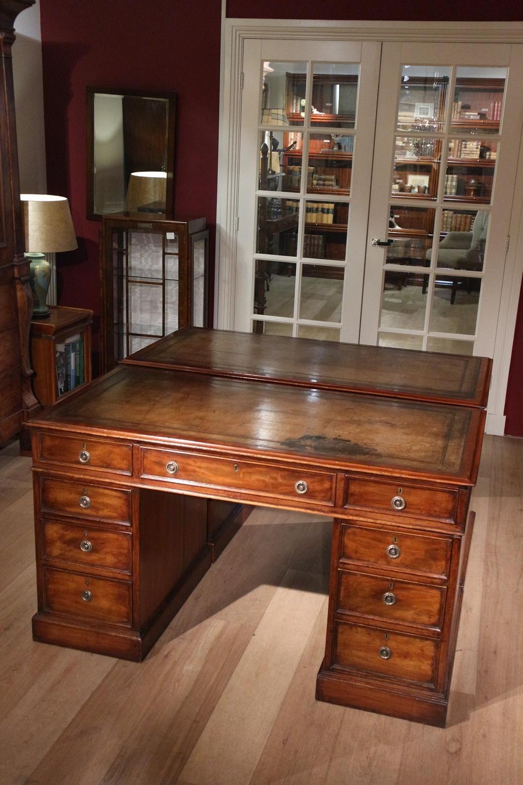 Rare Set of 19th Century Identical Georgian Desks 5