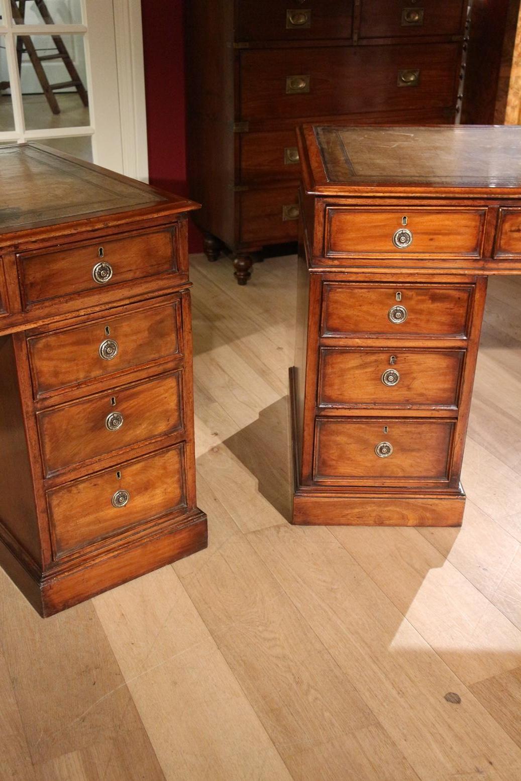 British Rare Set of 19th Century Identical Georgian Desks