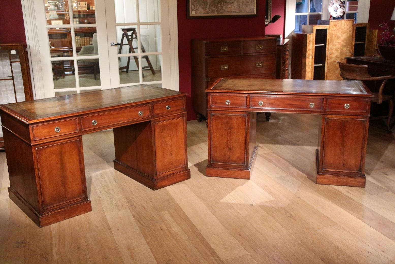 Rare Set of 19th Century Identical Georgian Desks 3