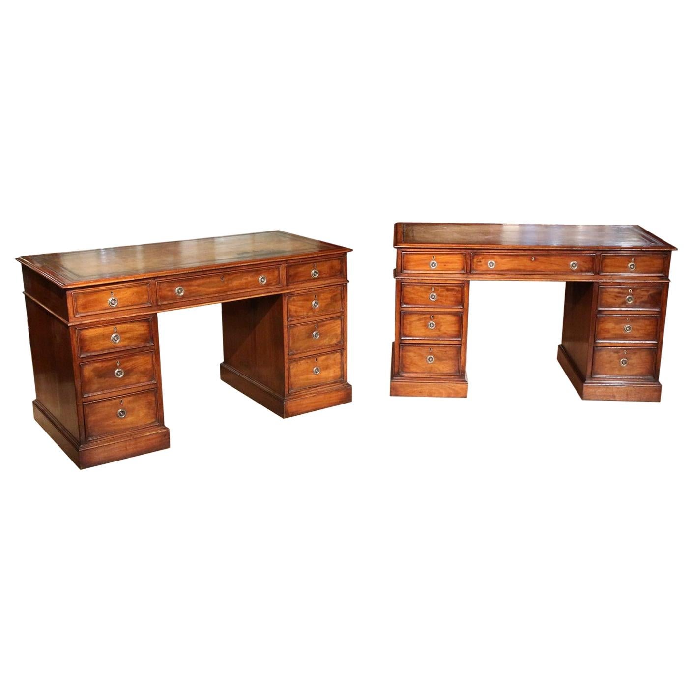 Rare Set of 19th Century Identical Georgian Desks