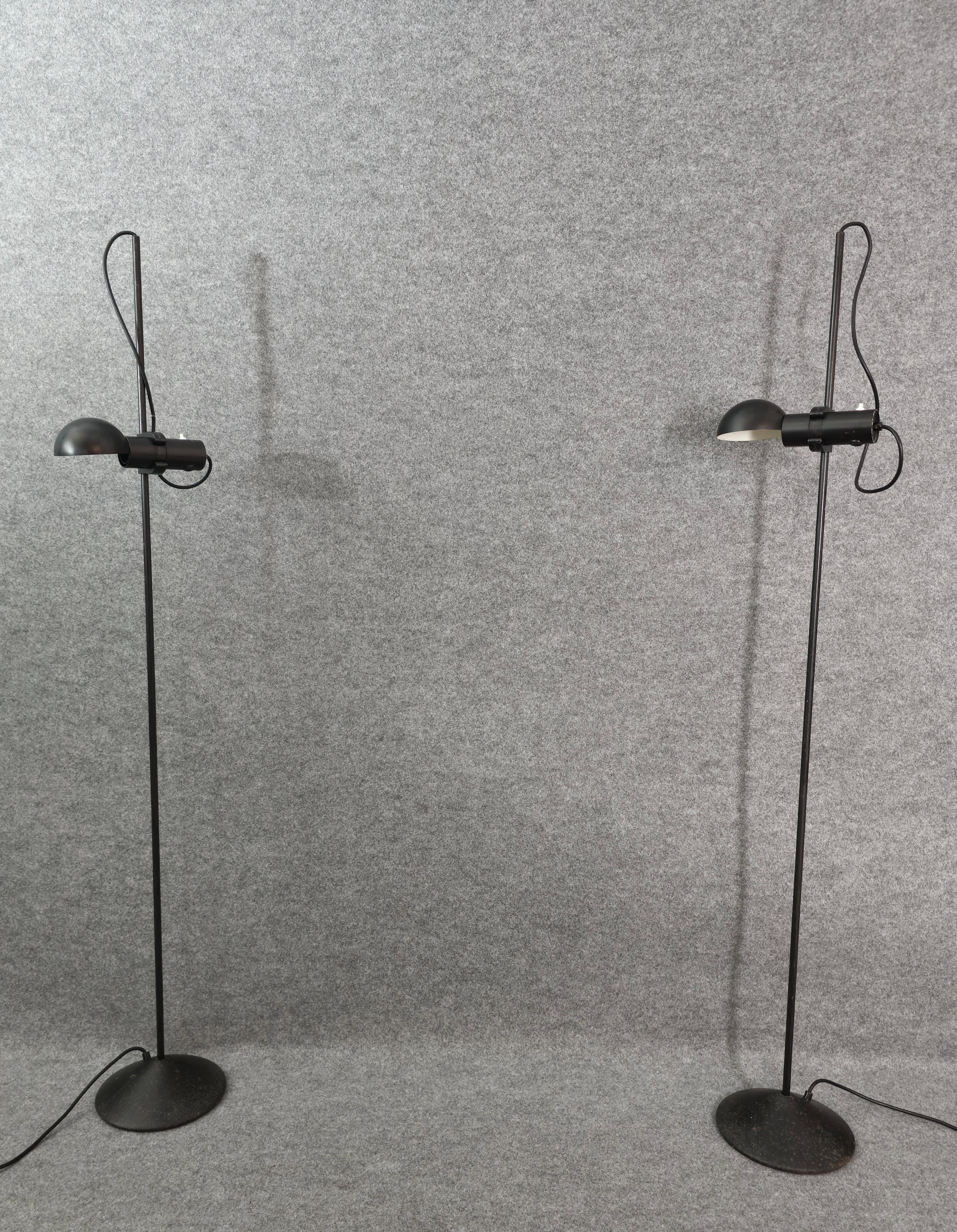 Rare ensemble de 2 lampadaires Barbieri & Marianelli design mi-siècle italien des années 1960 en vente 8