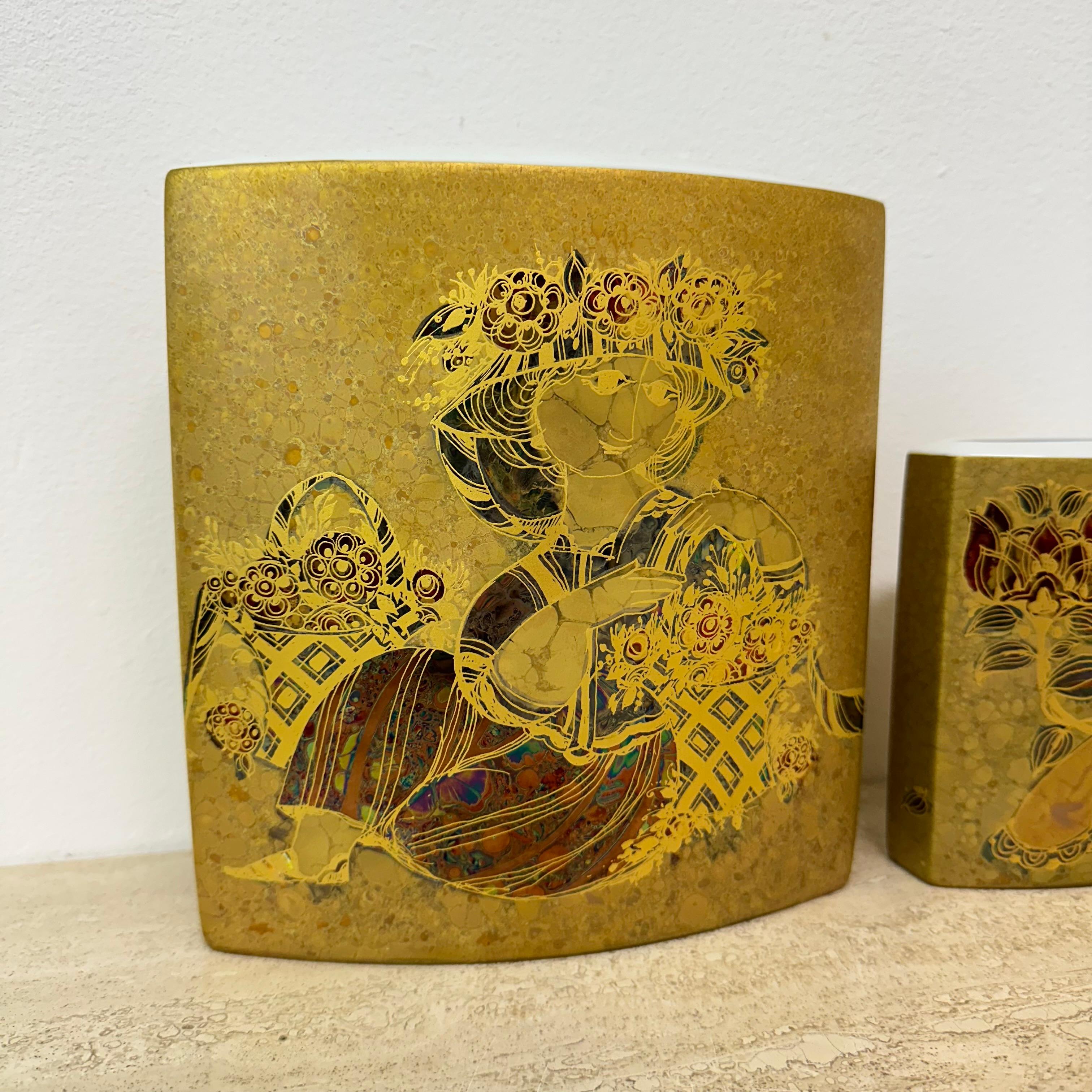 Fine XX secolo Raro set di 2 vasi Bjørn Wiinblad per Rosenthal, anni '70 in vendita