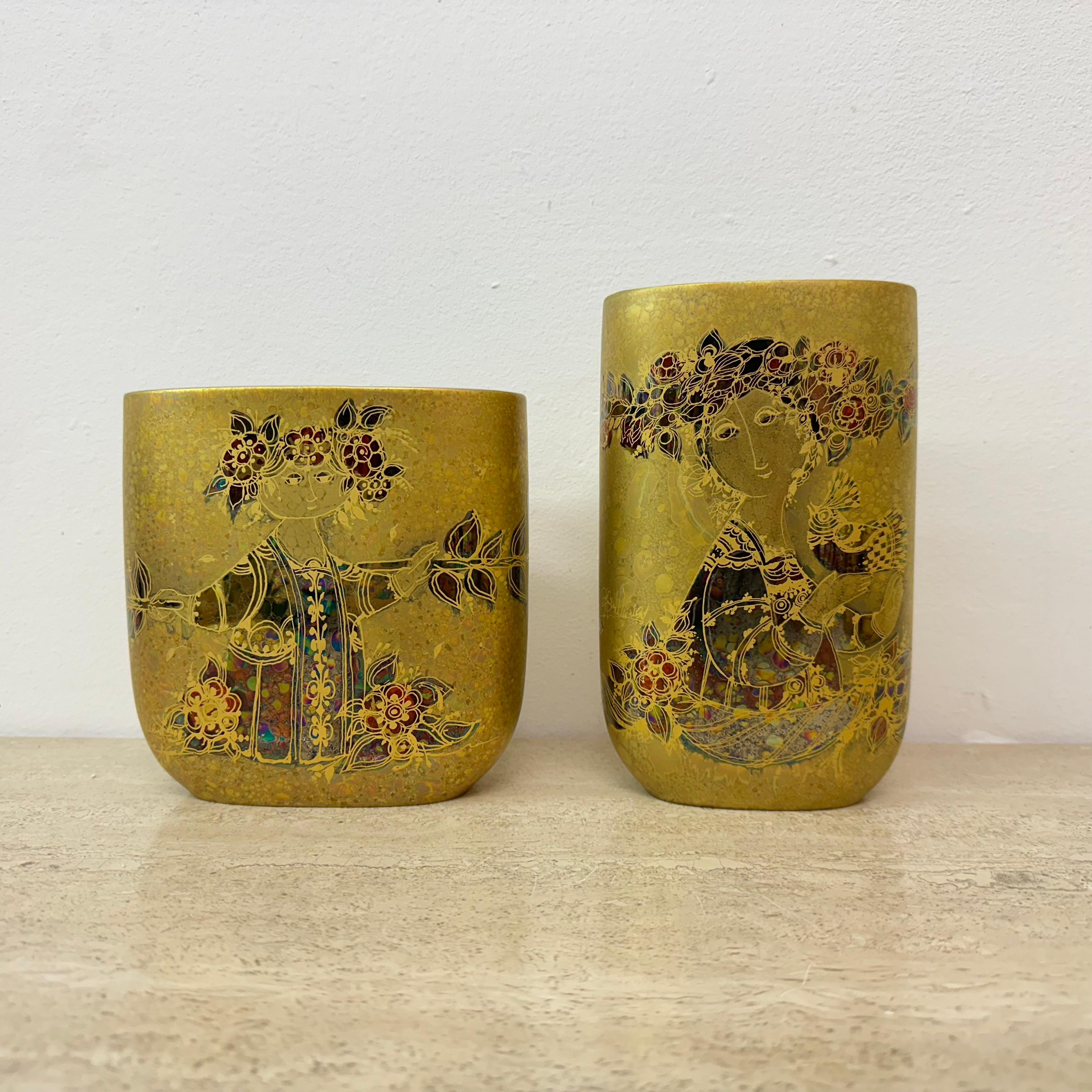 Fine XX secolo Raro set di 2 vasi Bjørn Wiinblad per Rosenthal, anni '70 in vendita
