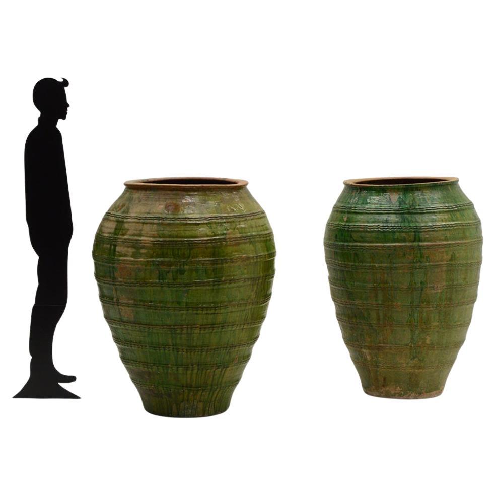 Rare Set of 2 large early 16th century Tuscany vases, Italy. For Sale