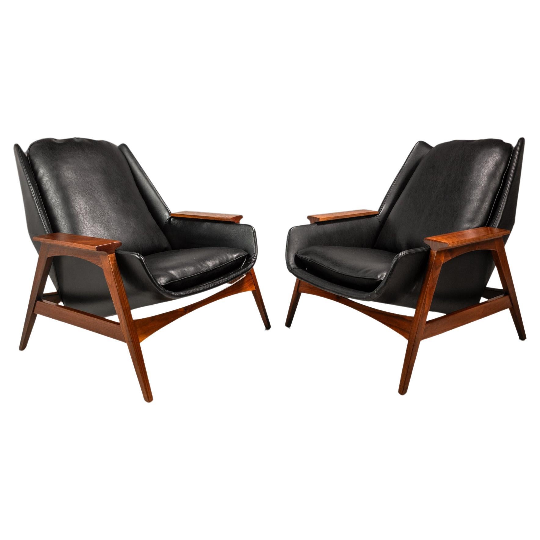 Rare Set of 2 Model 800 Malabar Chairs by Abitz for Galloway
s, USA, c. 1959 im Angebot