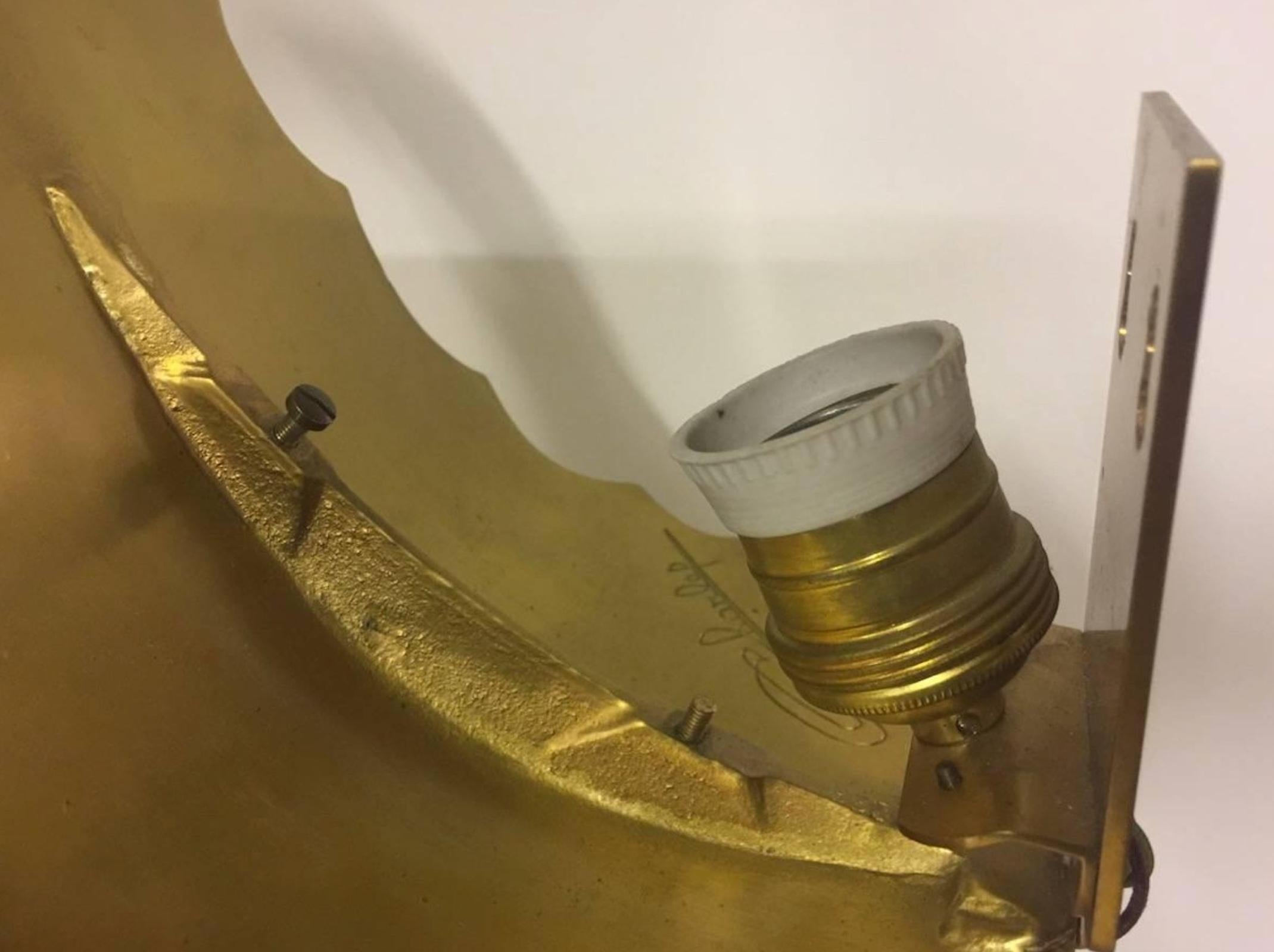 Gilt Rare set of 2 Shatanis Wall sconces by Maison Charles For Sale