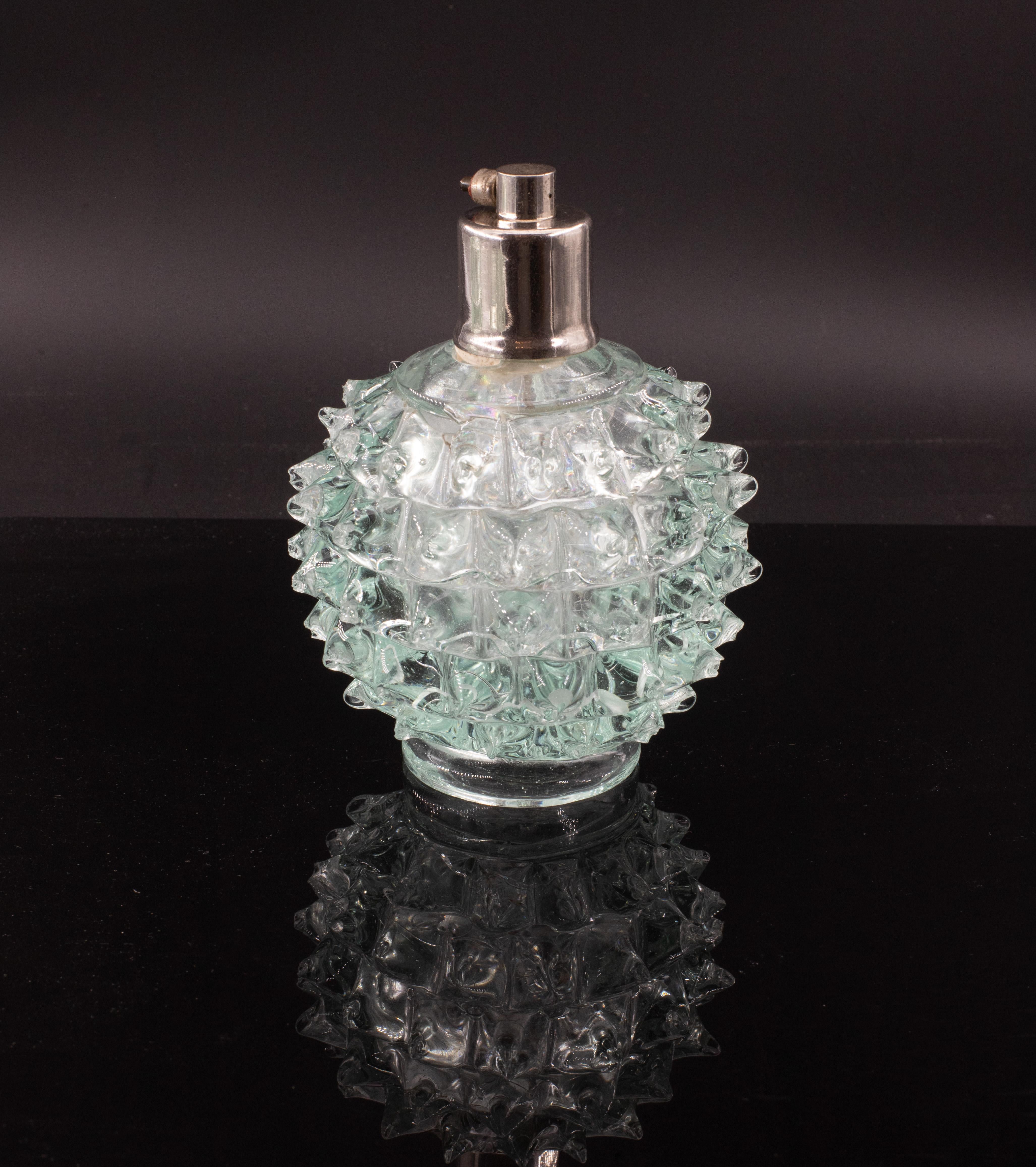 Raro set di 3 vasi in vetro di Murano Blu Acquamarina Rostrato di Barovier&Toso in vendita 2