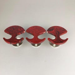 Rare Set of 3 Catalina Bakelite Wardrobe Hooks Made in East Germany GDR, 1970s