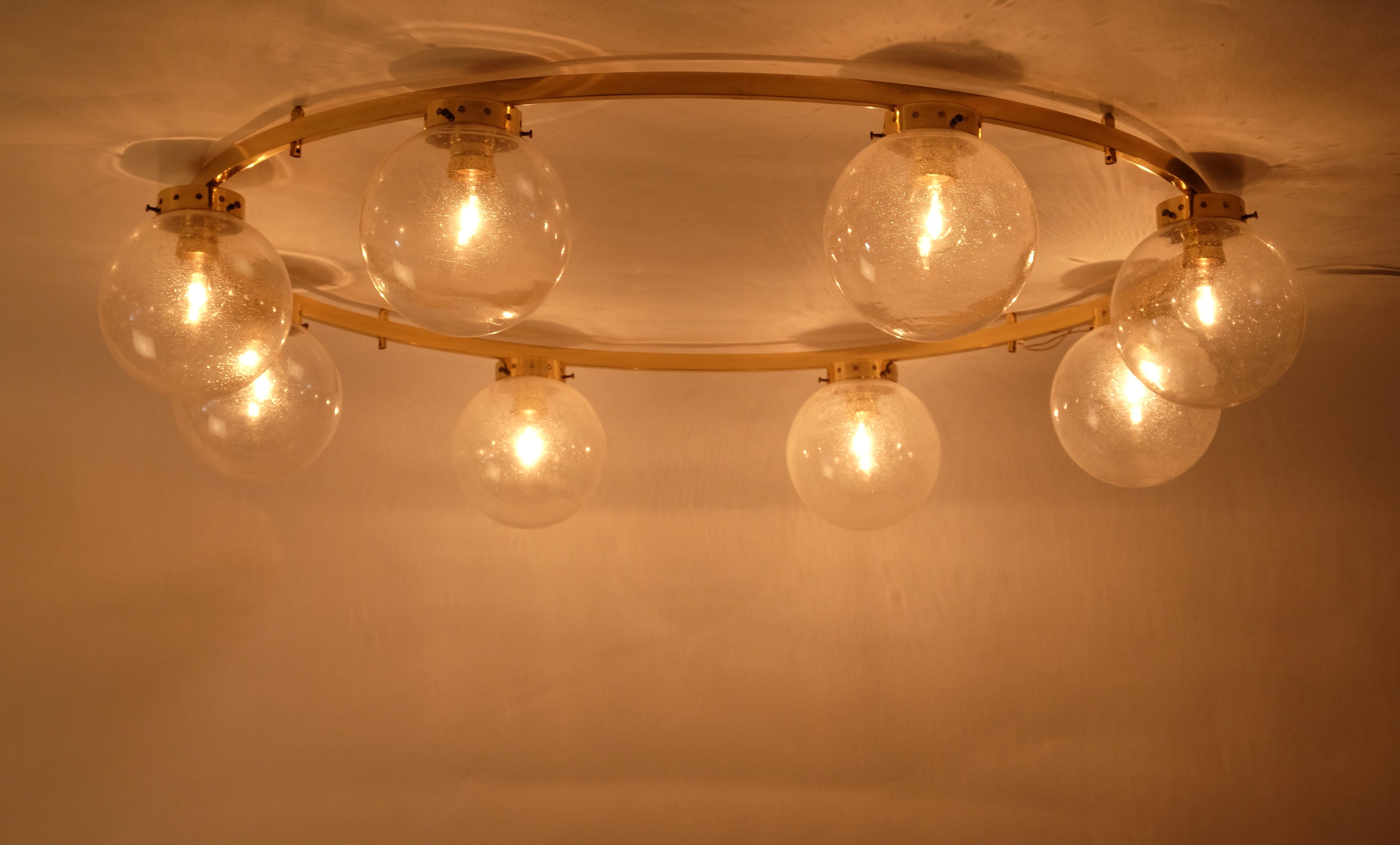 Mid-20th Century Rare Set of 3 Large Chandeliers, Sweden, 1960s For Sale