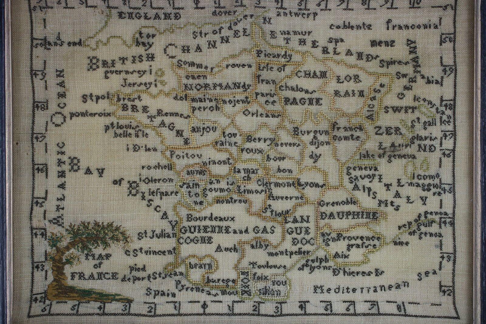 Seltener Satz von 3 Map Sammlerstücken von A Charles. Italien, Spanien und Frankreich im Angebot 4