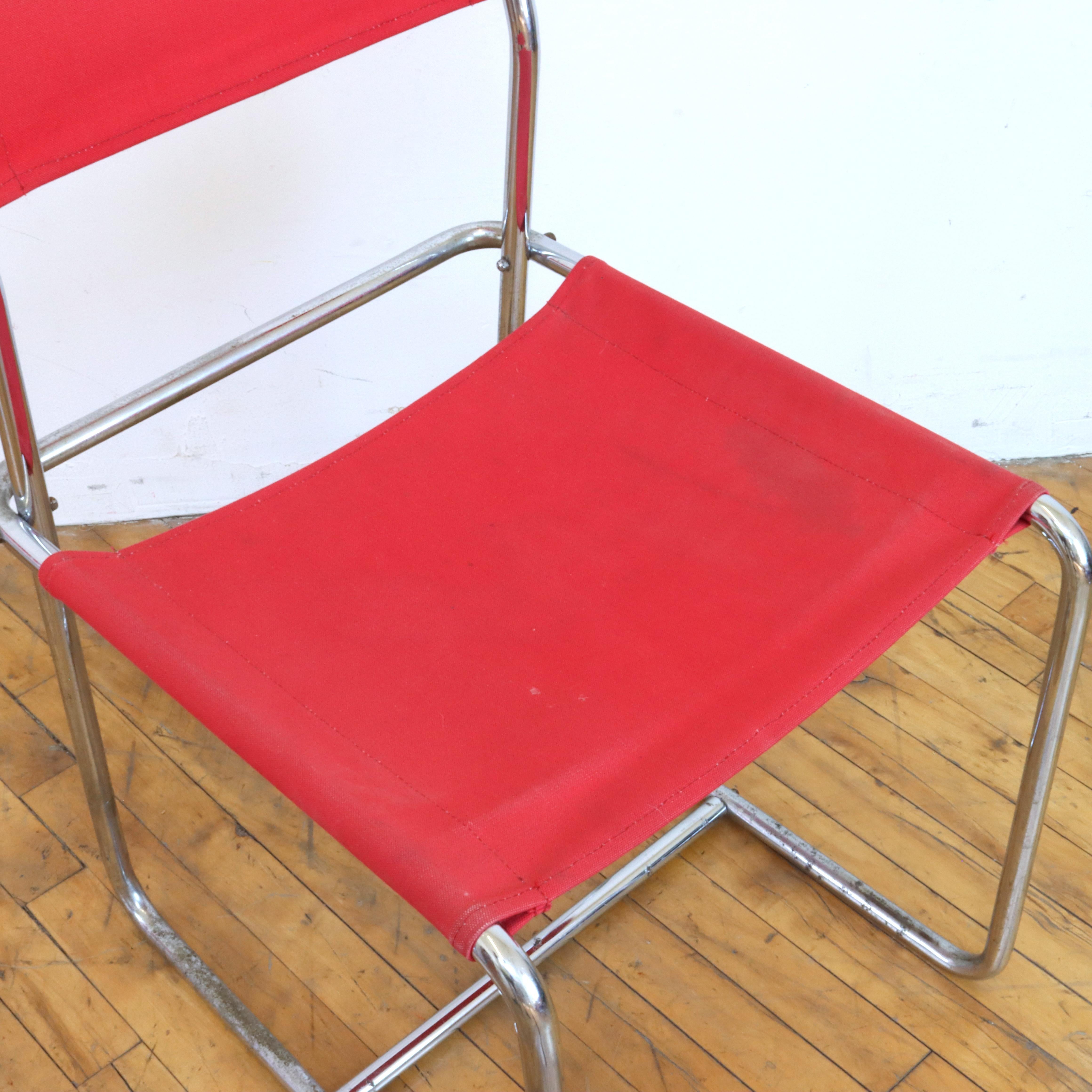 Seltener Satz von 3 Marcel Breuer B5 Variant-Stühlen im Angebot 8