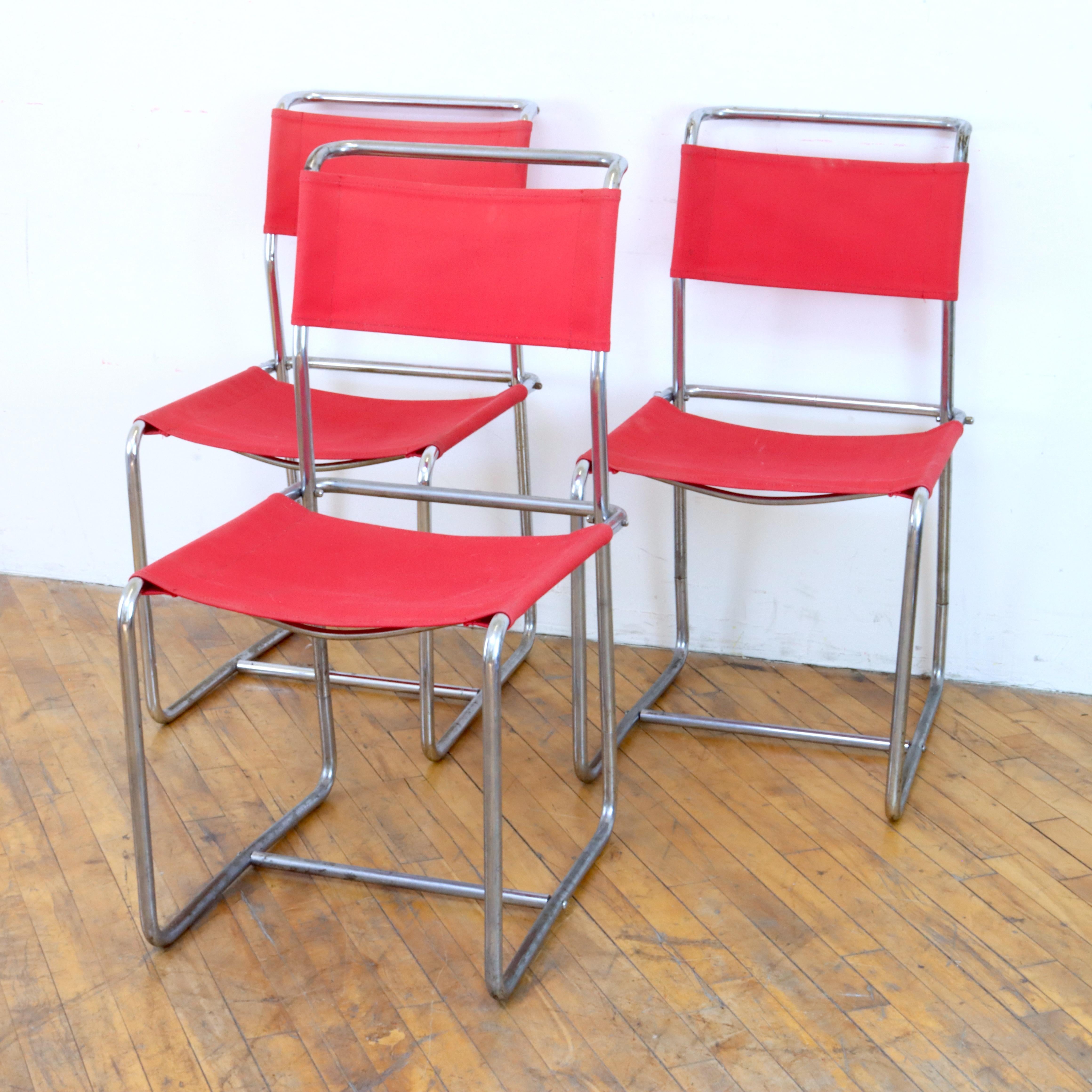 Seltener Satz von 3 Marcel Breuer B5 Variant-Stühlen (Tschechisch) im Angebot