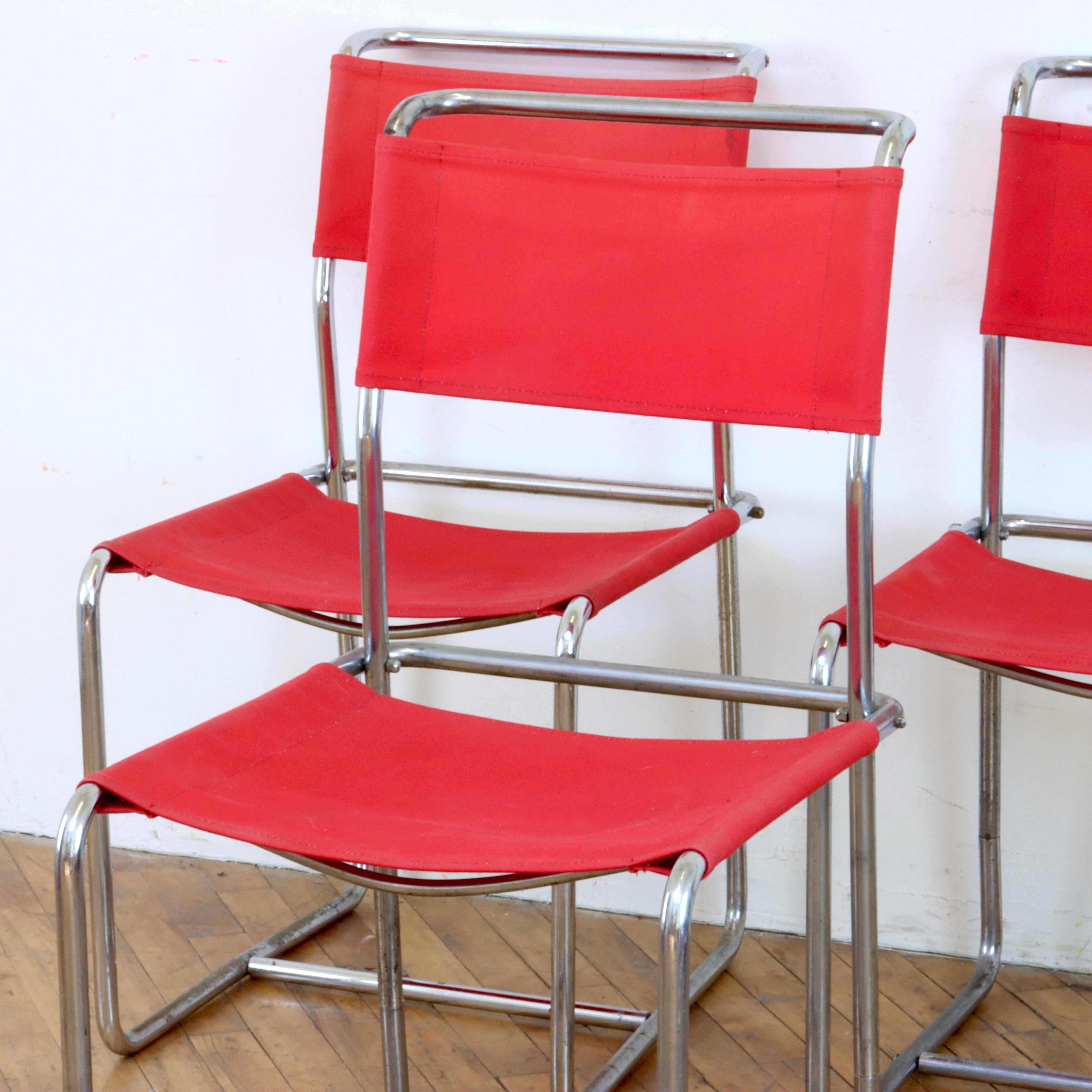 Seltener Satz von 3 Marcel Breuer B5 Variant-Stühlen im Zustand „Gut“ im Angebot in Oakland, CA