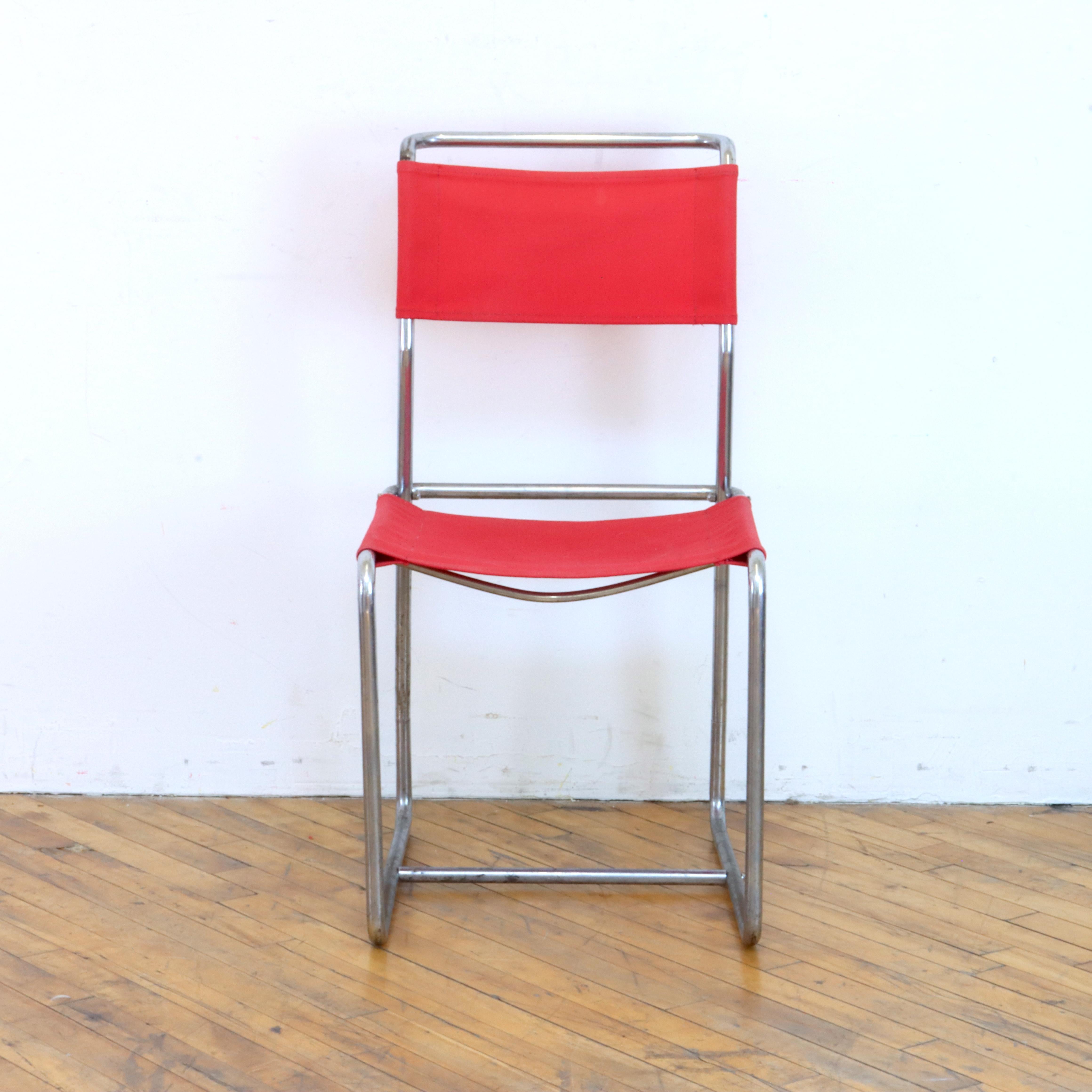Seltener Satz von 3 Marcel Breuer B5 Variant-Stühlen (Stahl) im Angebot