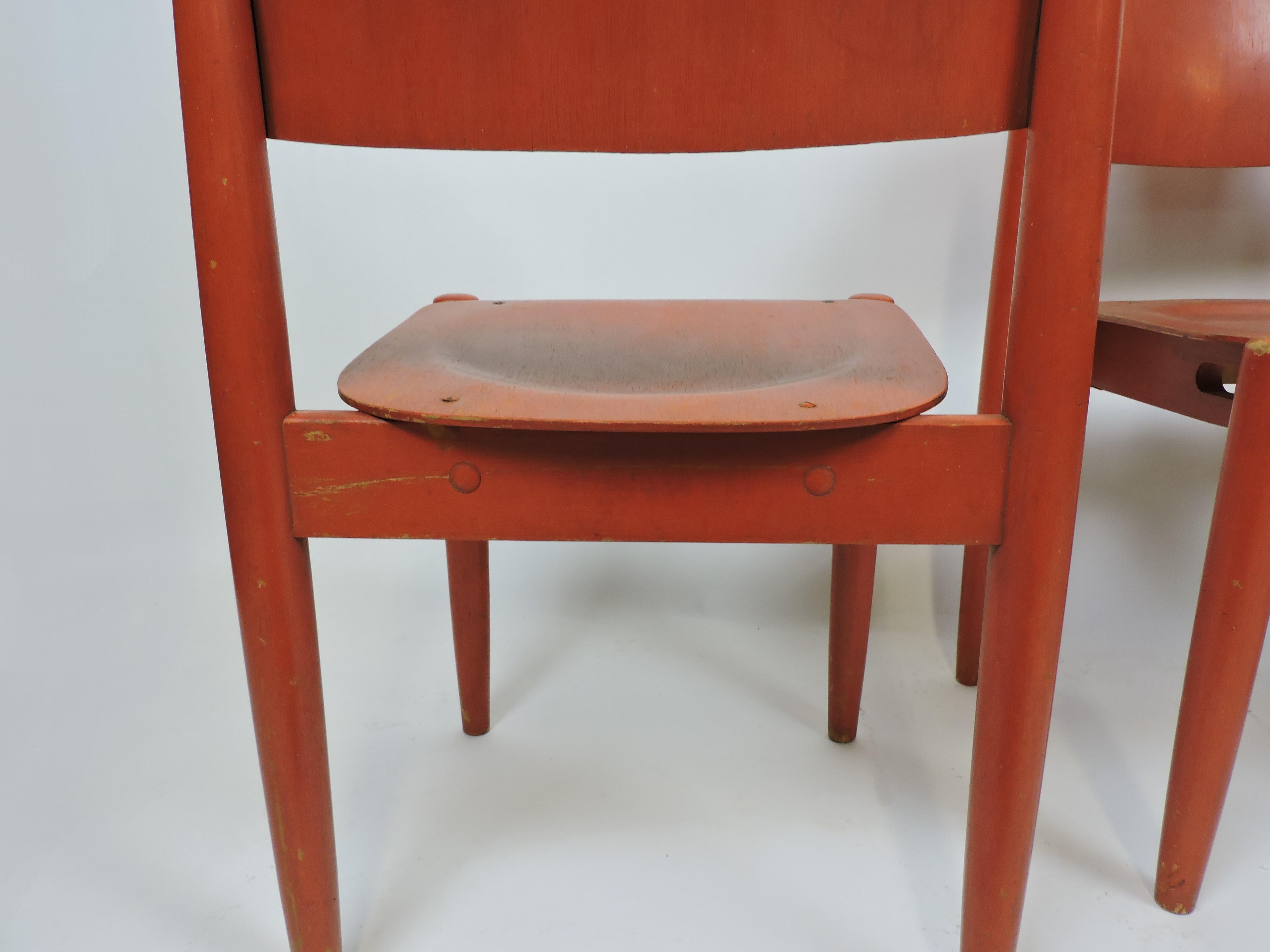  Ilmari Tapiovaara Set of 3 Stacking Rare Wilman Chairs Scandinavian Modern For Sale 6