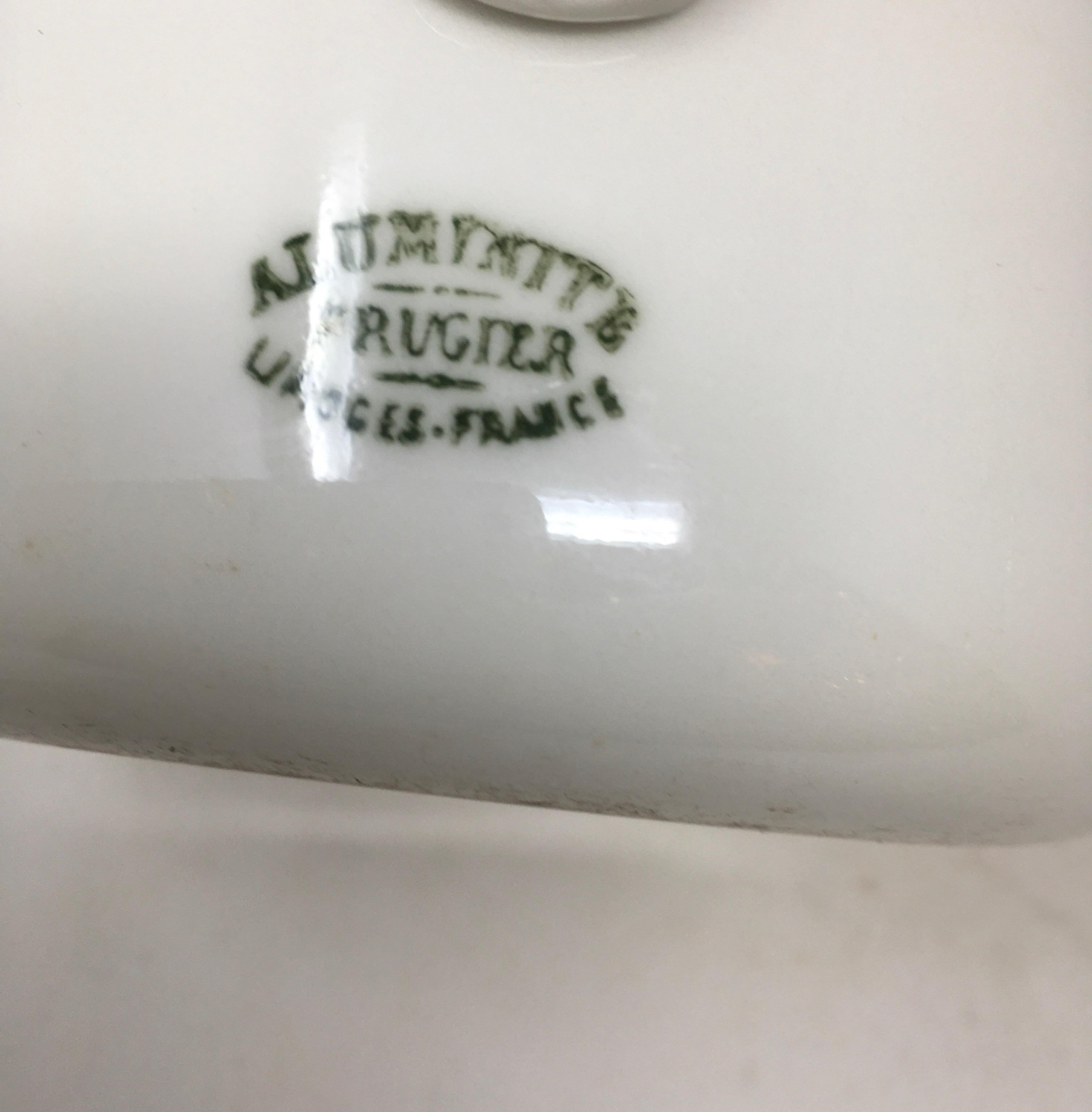Rare Set of 3 Stamped Aluminite Frugier Limoges France Pots In Good Condition In Houston, TX