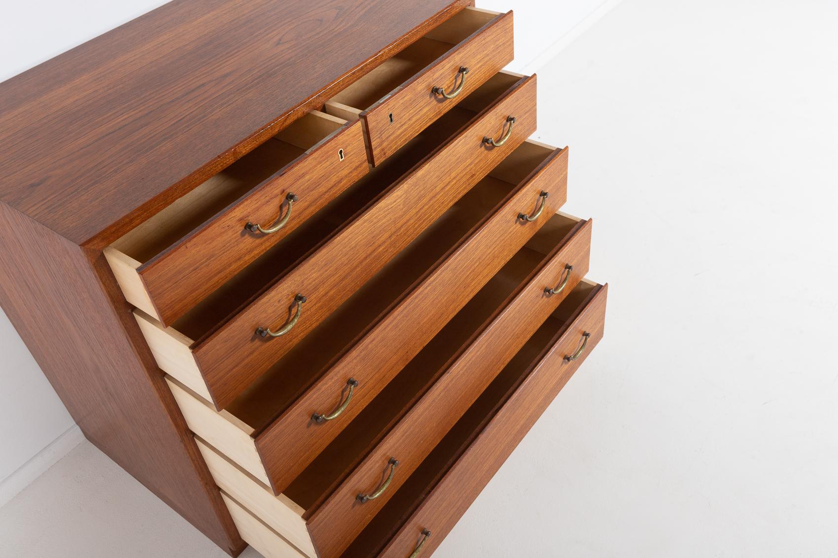 Rare set of 3 teak cabinets by Tove & Edvard Kindt-Larsen for Thorald Madsens For Sale 7