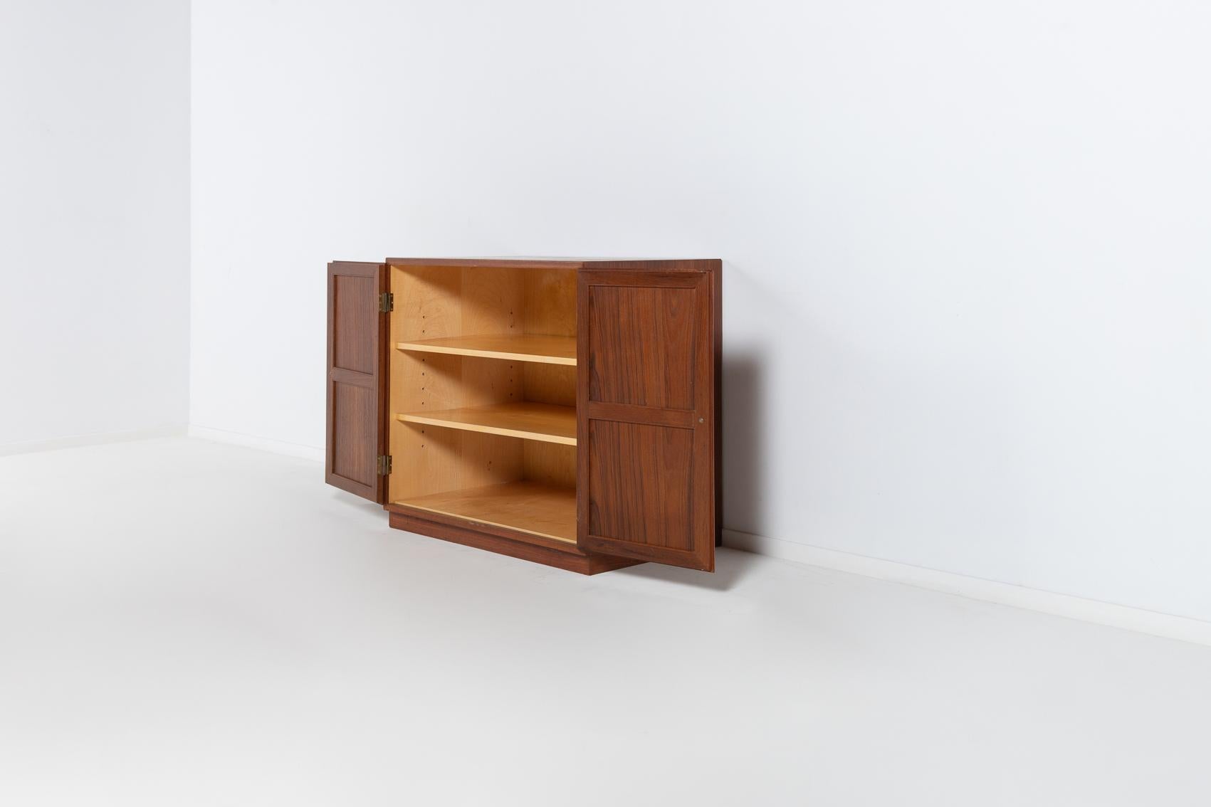 Rare set of 3 teak cabinets by Tove & Edvard Kindt-Larsen for Thorald Madsens For Sale 11