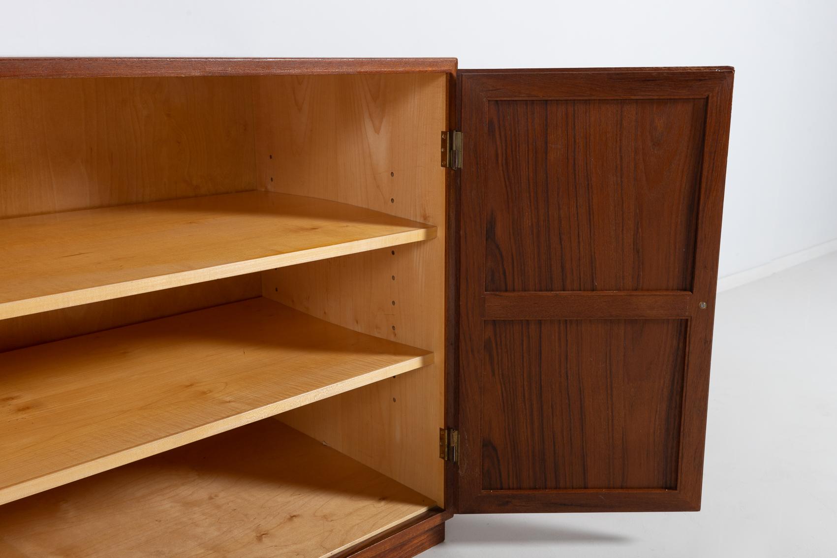 Rare set of 3 teak cabinets by Tove & Edvard Kindt-Larsen for Thorald Madsens For Sale 13