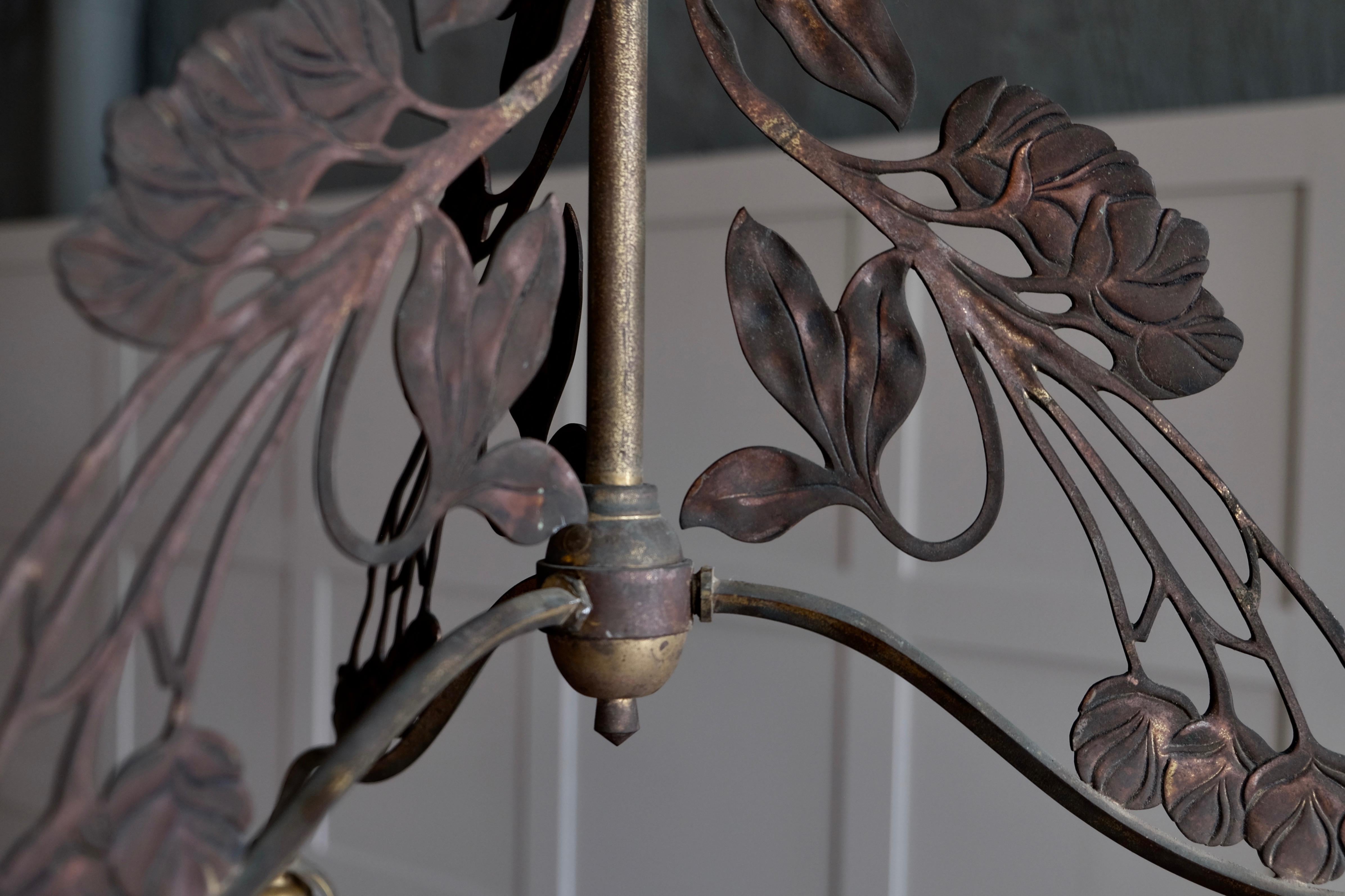 Fine XIX secolo Raro set di 4 lampadari francesi Art Nouveau, circa 1900 in vendita
