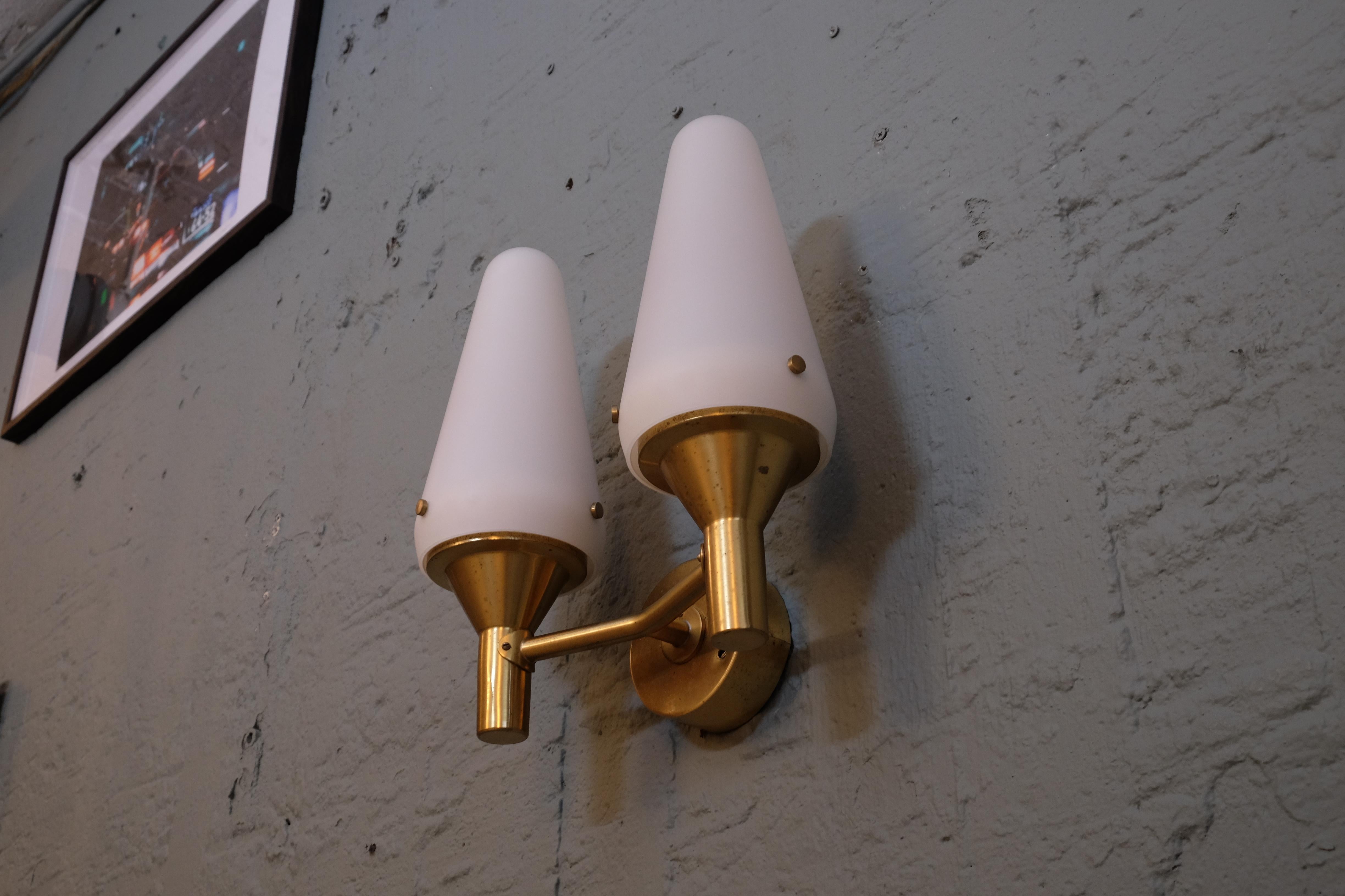 Mid-20th Century Rare Set of 4 Hans-Agne Jakobsson Wall Lamps, 1950s For Sale