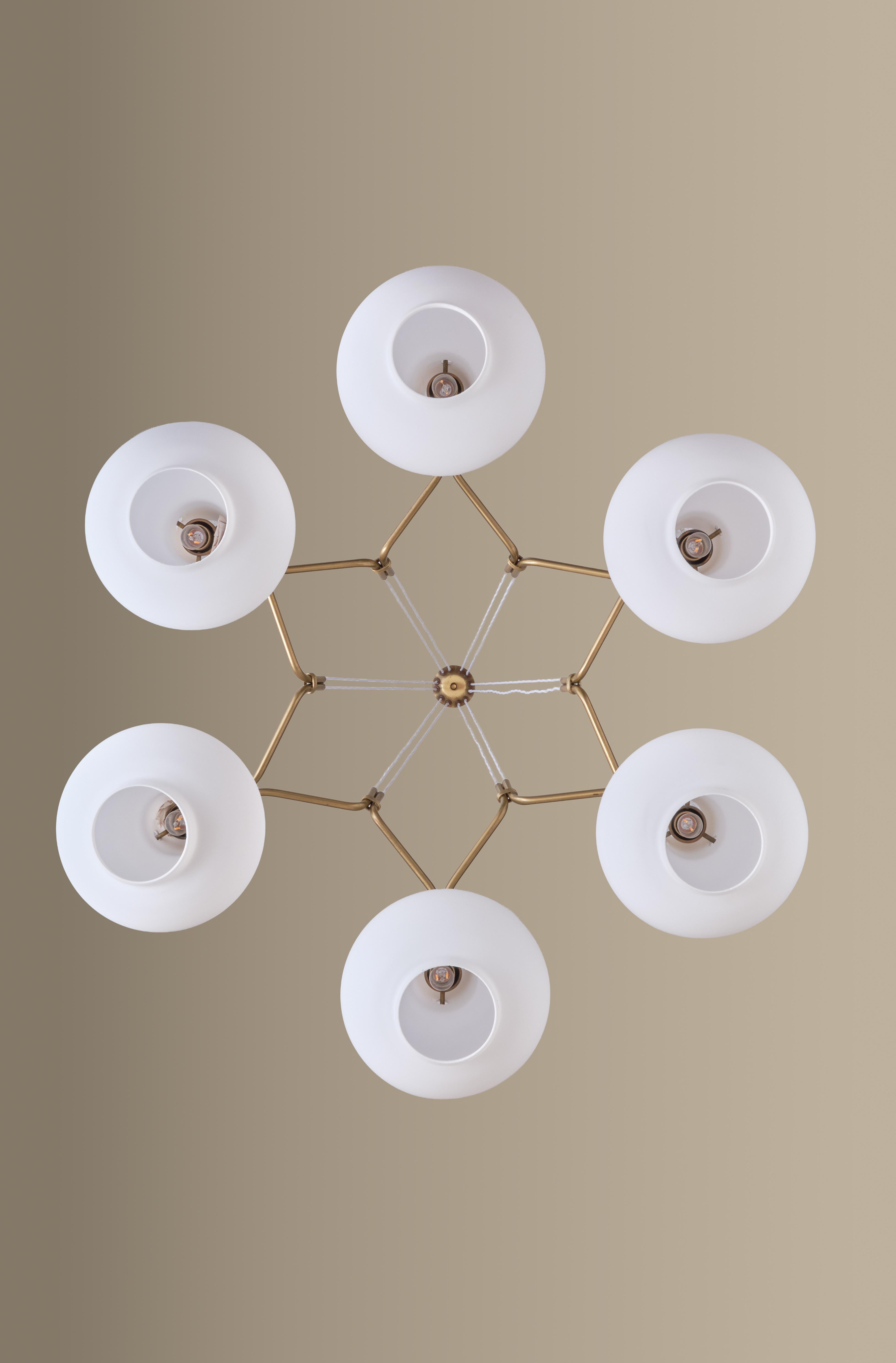 Raro juego de 4 lámparas de araña Hans Bergström de Ateljé Lyktan, años 50 Sueco en venta