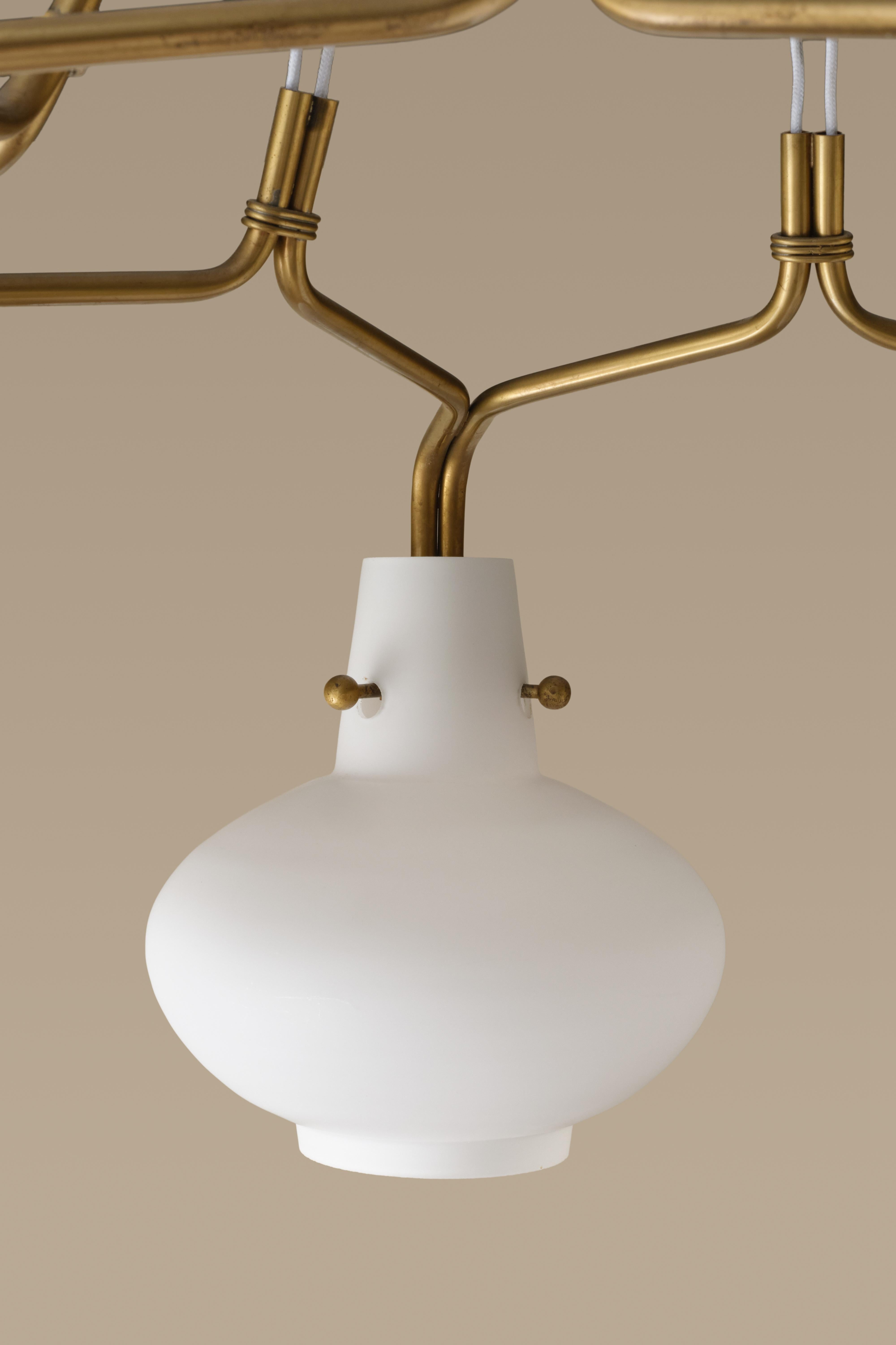 Raro juego de 4 lámparas de araña Hans Bergström de Ateljé Lyktan, años 50 en Bueno estado para la venta en Stockholm, SE