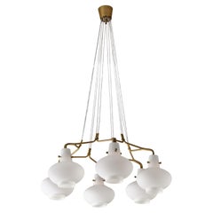 Rare set of 4 Hans Bergström Chandeliers by Ateljé Lyktan, 1950s