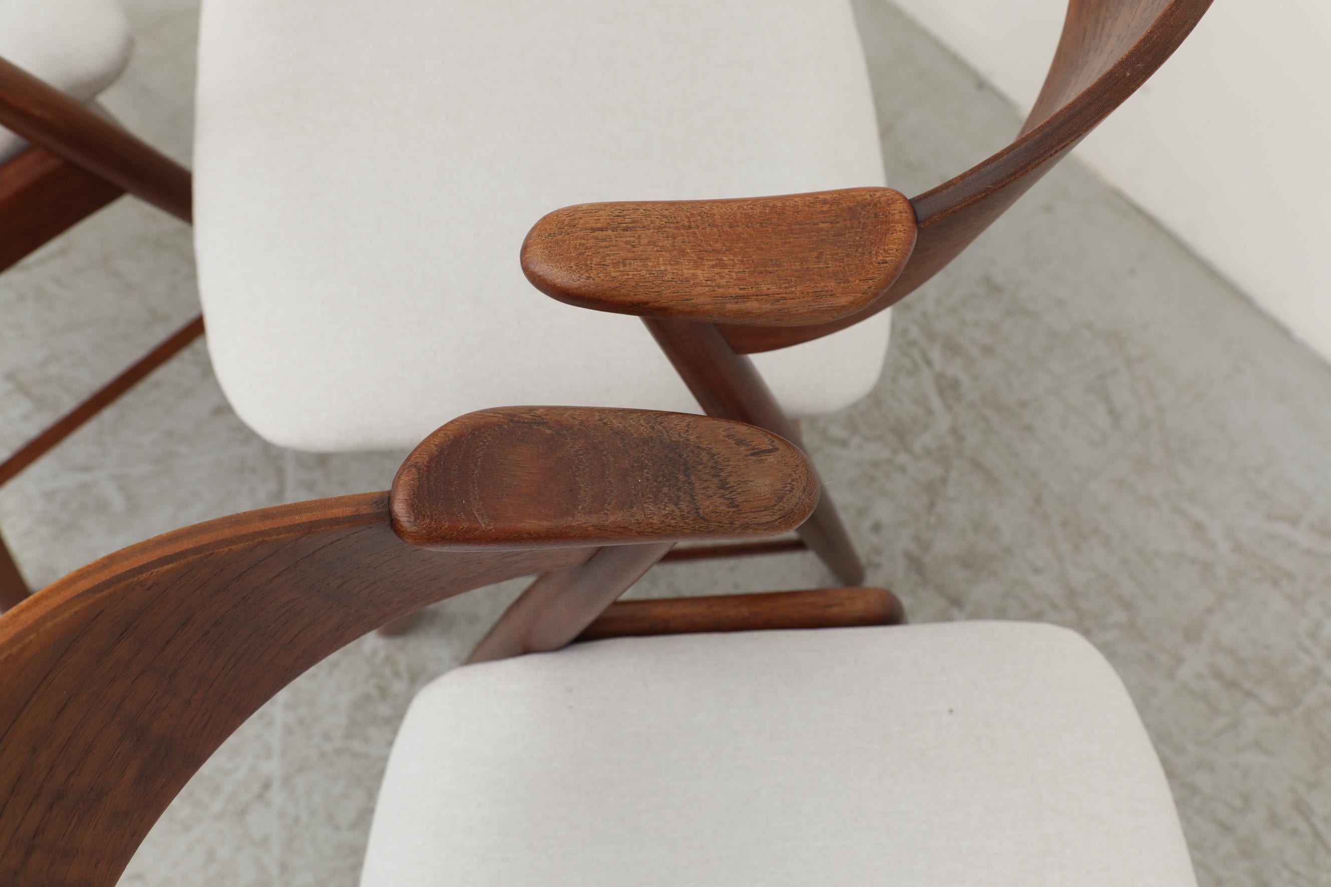 Rare Set of 4 Model 32 Kai Kristiansen Chairs for Korup Stolefabrik, 1960s 4