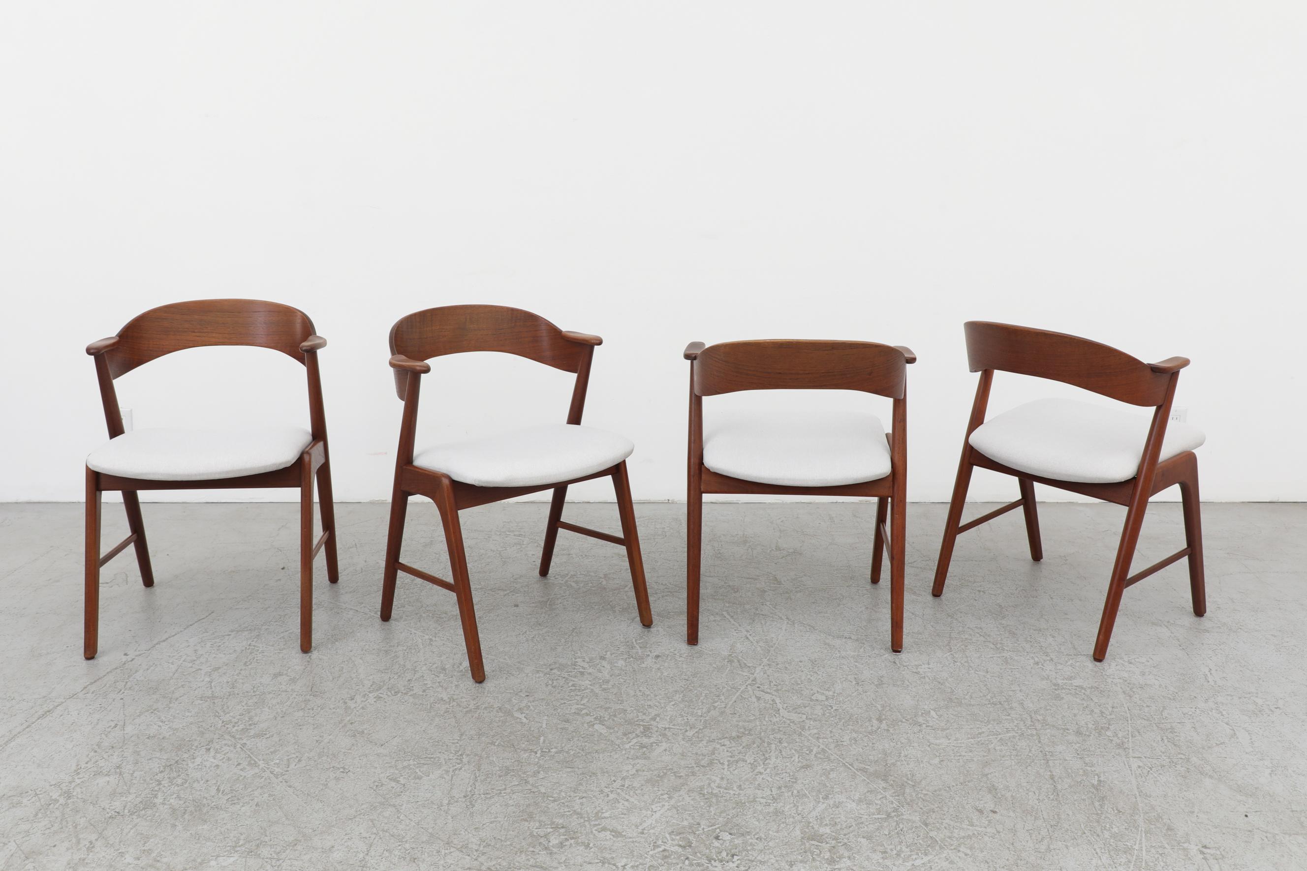 Rare Set of 4 Model 32 Kai Kristiansen Chairs for Korup Stolefabrik, 1960s 1