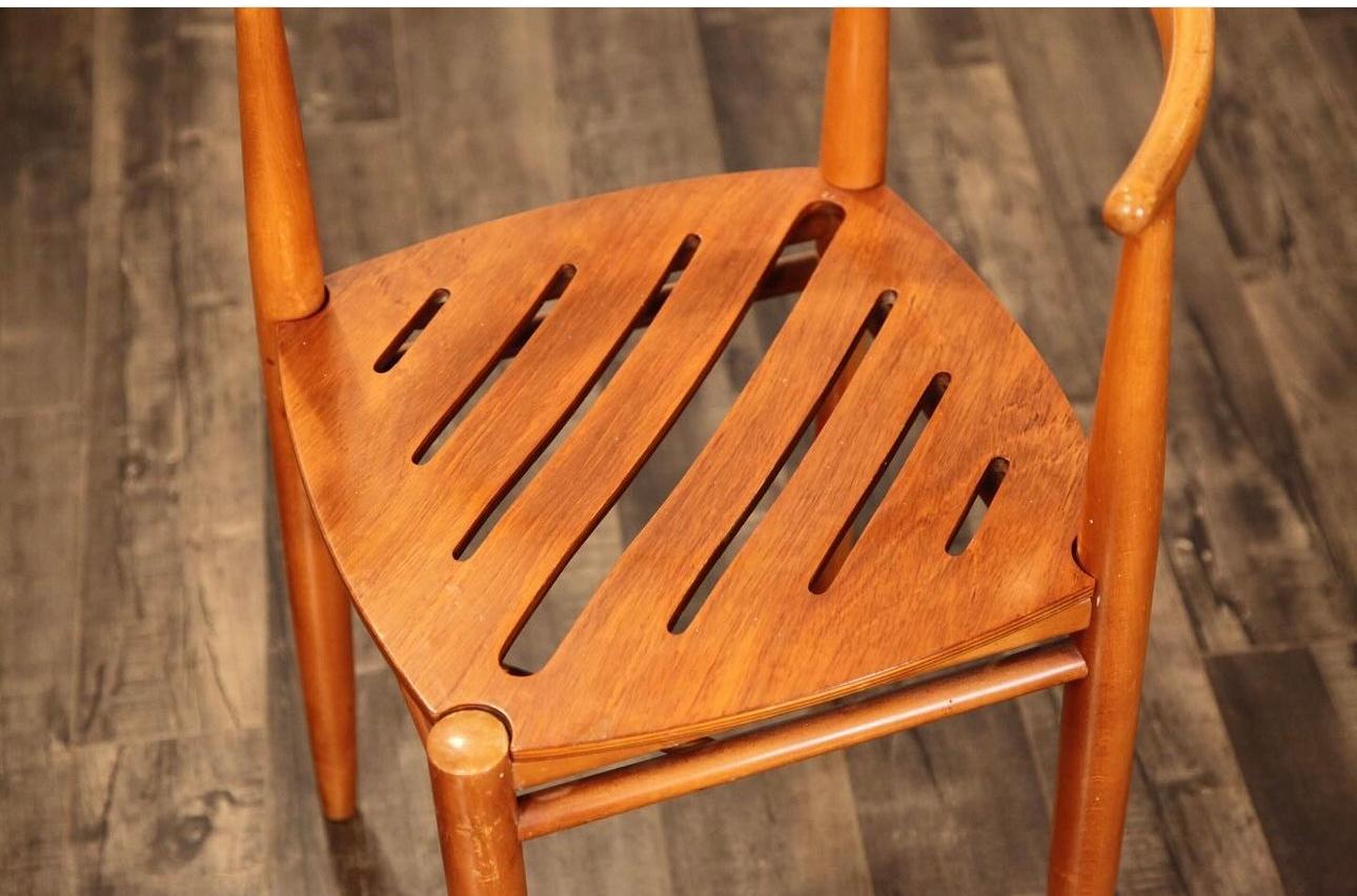 Swedish Rare set of 4 Scandinavian Dining Chairs / Gemla Sweden 