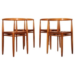 Vintage Rare set of 4 Scandinavian Dining Chairs / Gemla Sweden "Lilla Carmen" c.1960s