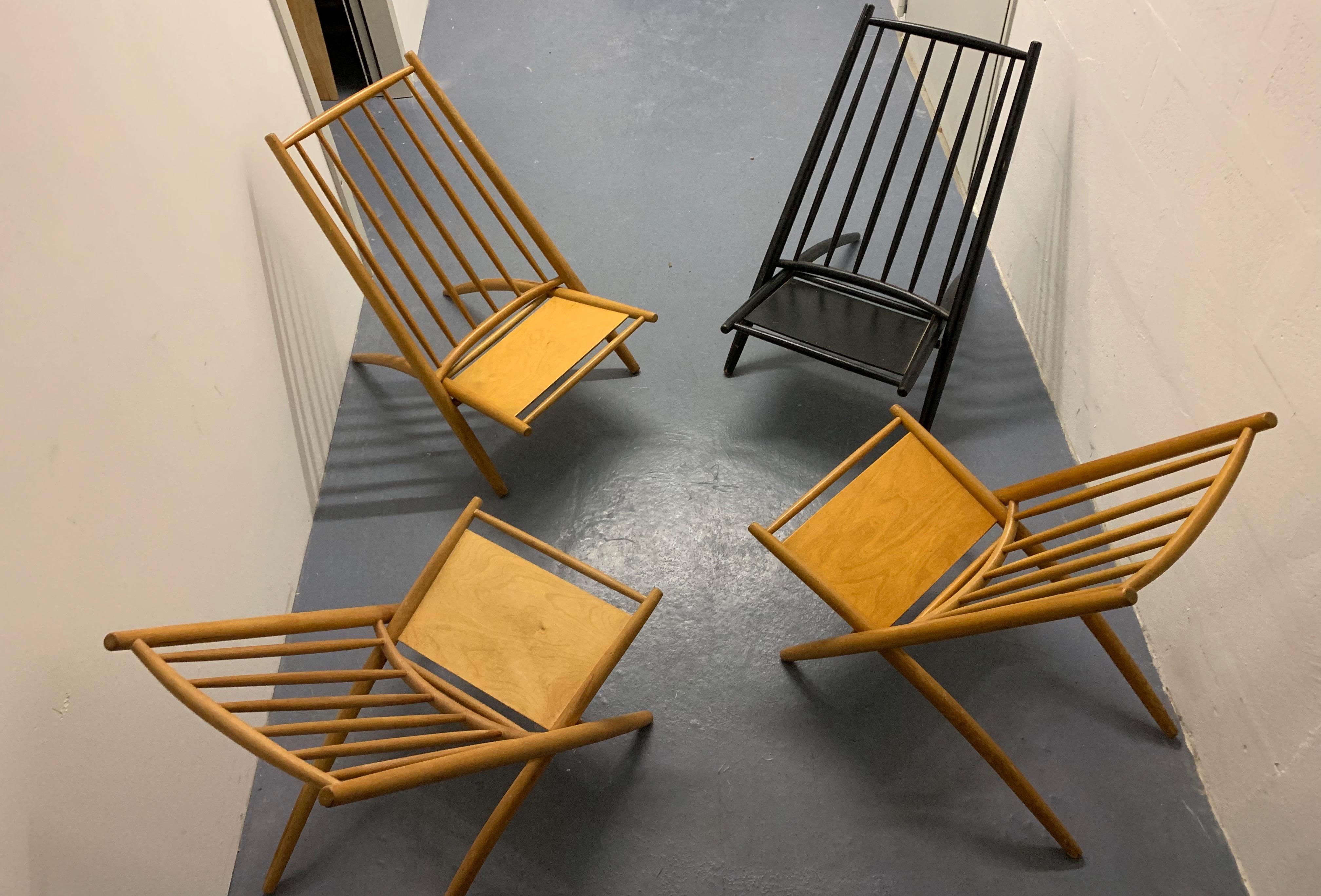 Rare Set of 4 Tapiovaara Congo Lounge Chairs For Sale 1