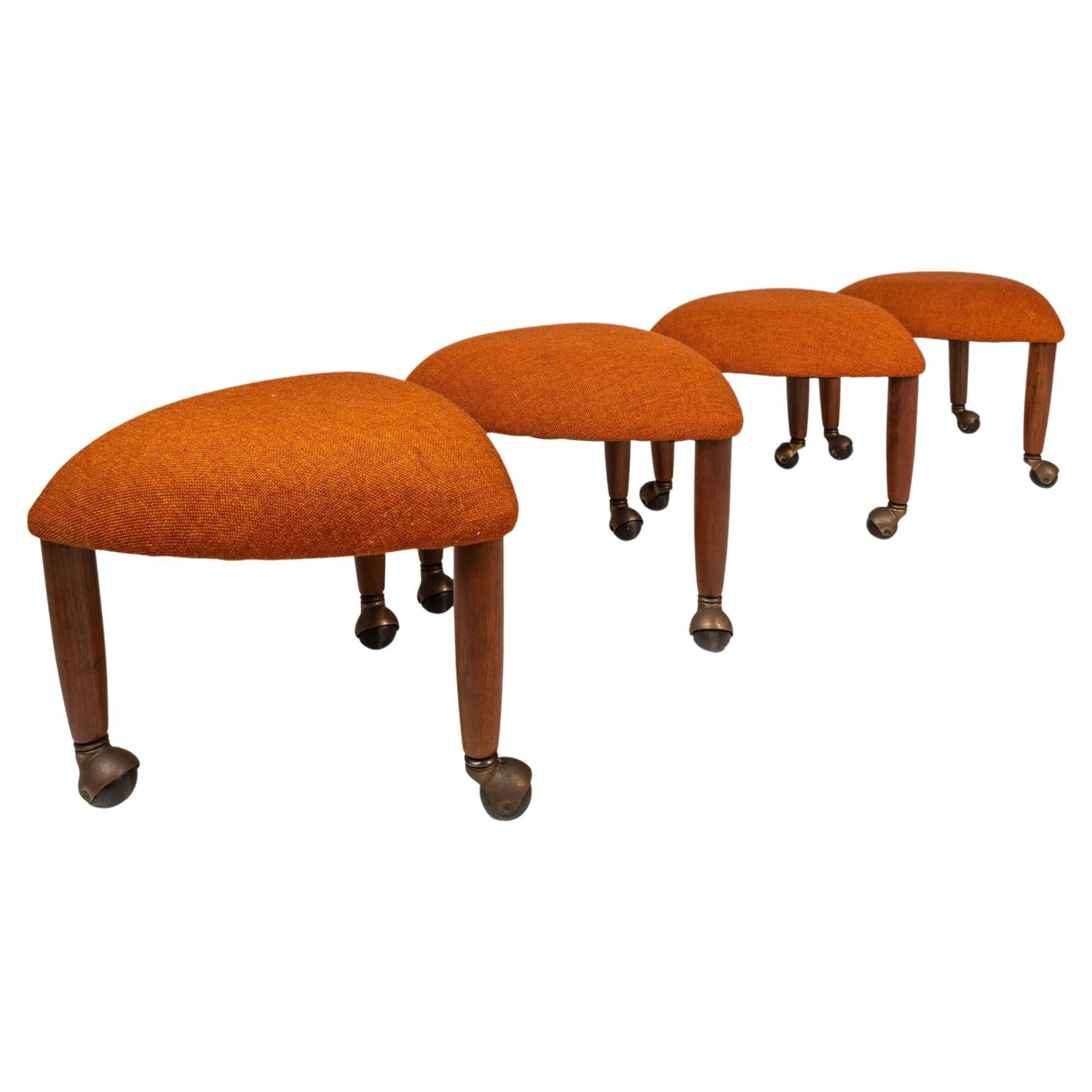 Raro juego de 4 taburetes "Trifecta", Adrian Pearsall, Craft Associates, EE.UU., c. 1960 en venta