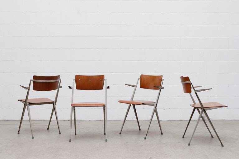 Rare Set of 4 Wim Rietveld 'Pyramid' Armchairs at 1stDibs