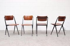 Rare Set of 4 Wim Rietveld Pyramid Stacking Chairs