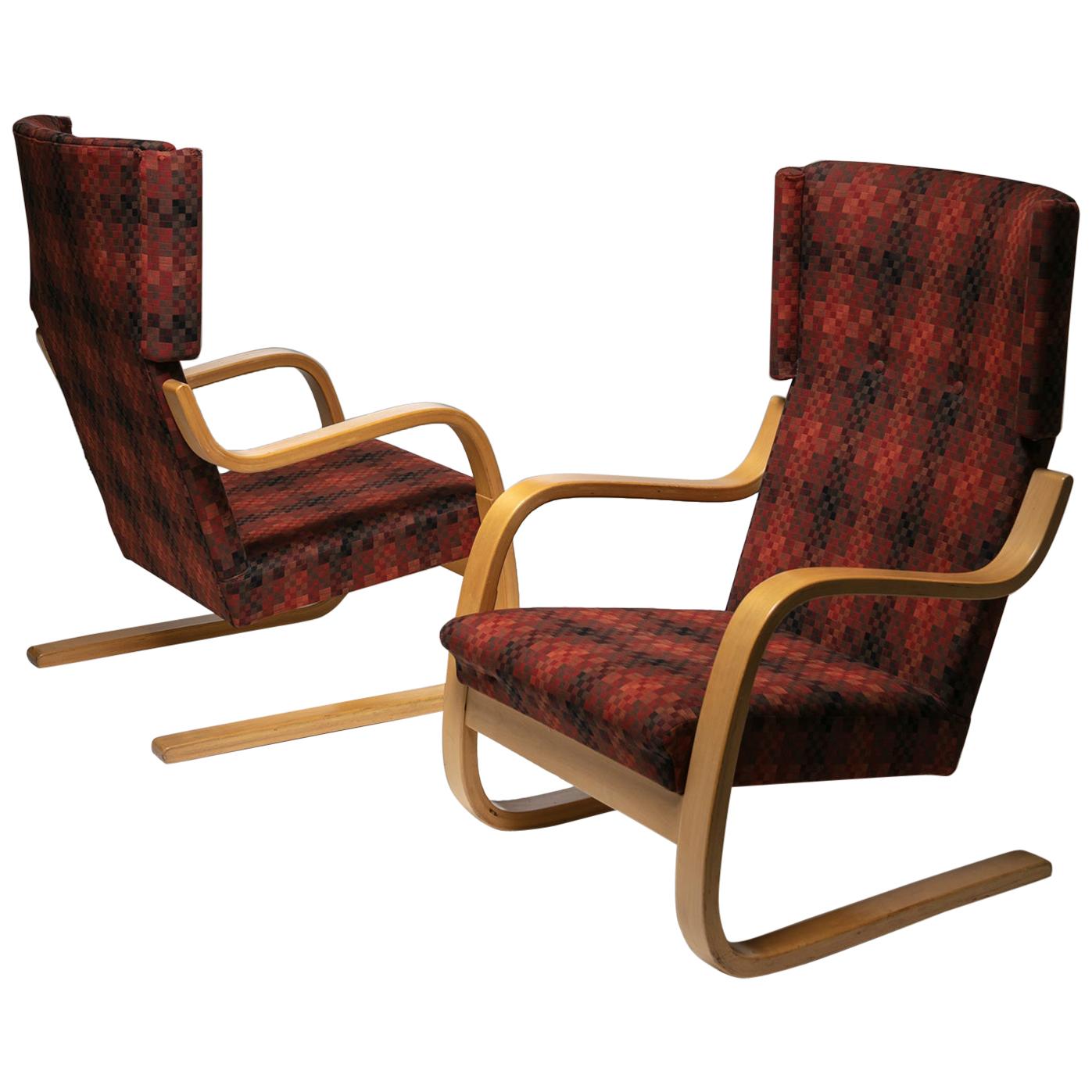 Rare Set of "401" Lounge Chairs by Alvar Aalto for Artek