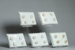 Rare set of 5 17th c Chinese Porcelain Ming Period Kosometsuke Dishes Reclusion