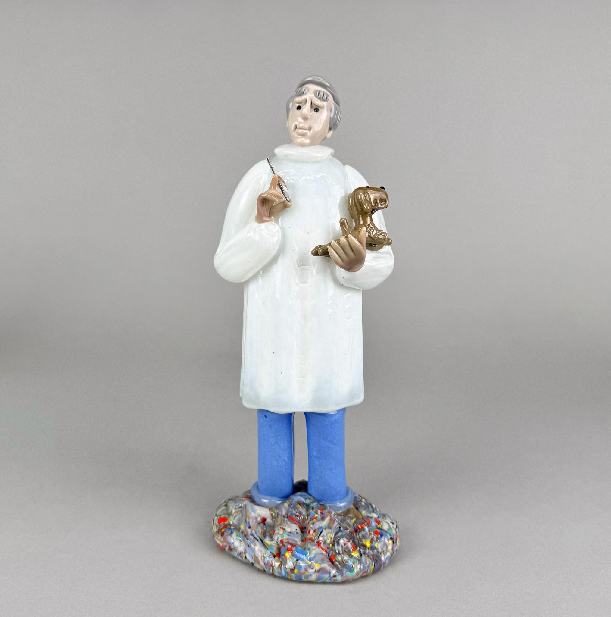 RARO set di 5 statuette di medici in vetro del designer Jaroslav Brychta, anni '70 in vendita 2